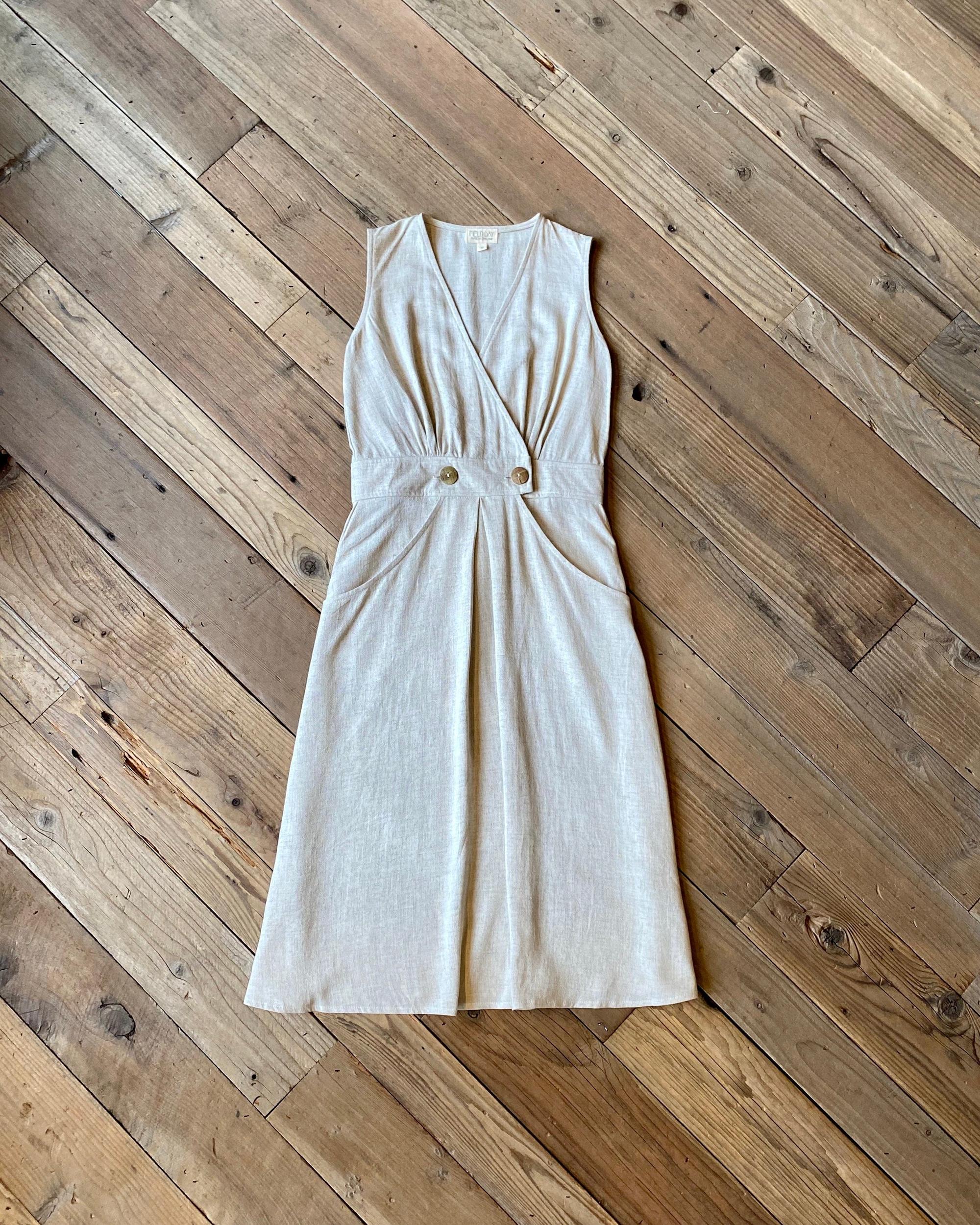 Winona Dress in Oat Linen Product Image
