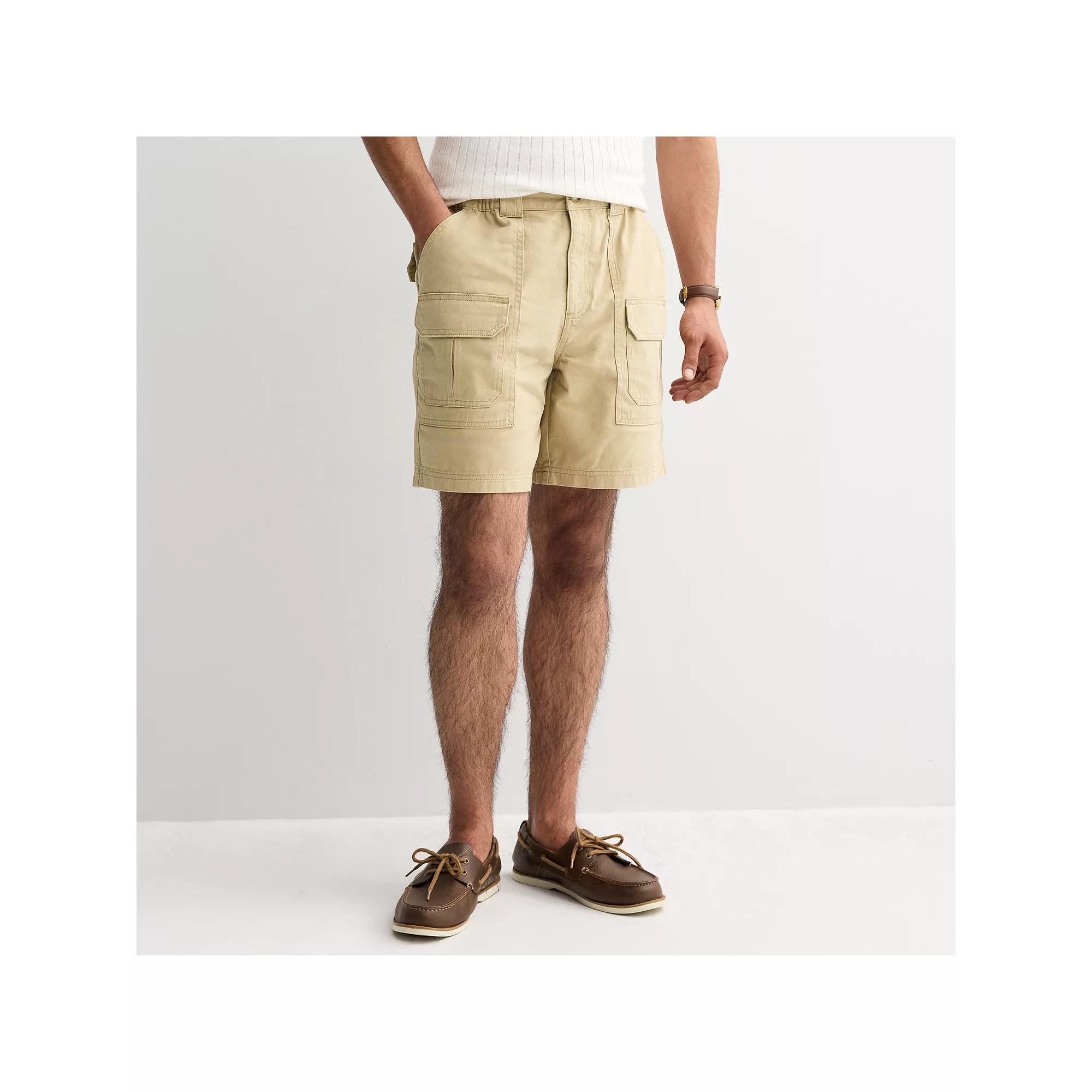 Men's Croft & Barrow® 7.5-in. Side Elastic Cargo Shorts, Size: 42 7.5 IN, Green Product Image