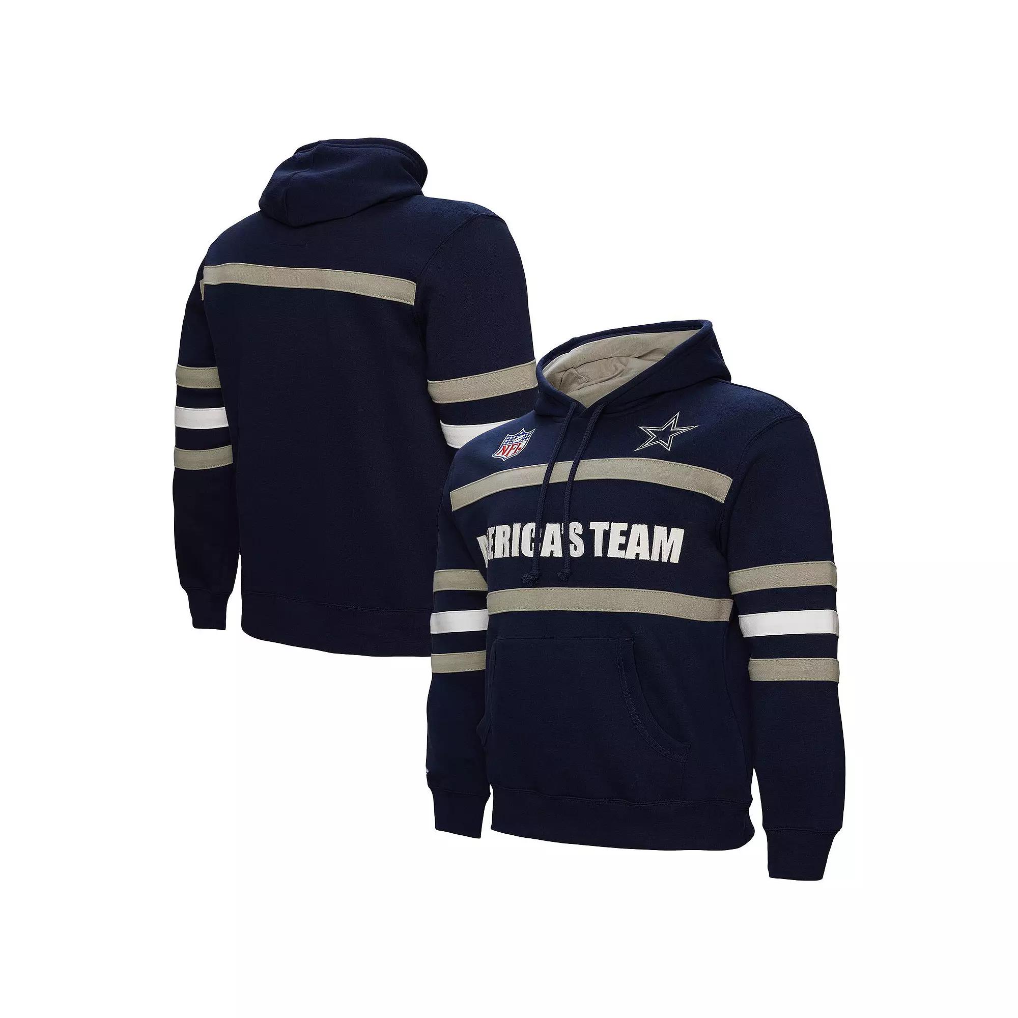 Men's Mitchell & Ness Navy Dallas Cowboys America's Team Head Coach Pullover Hoodie,  Product Image