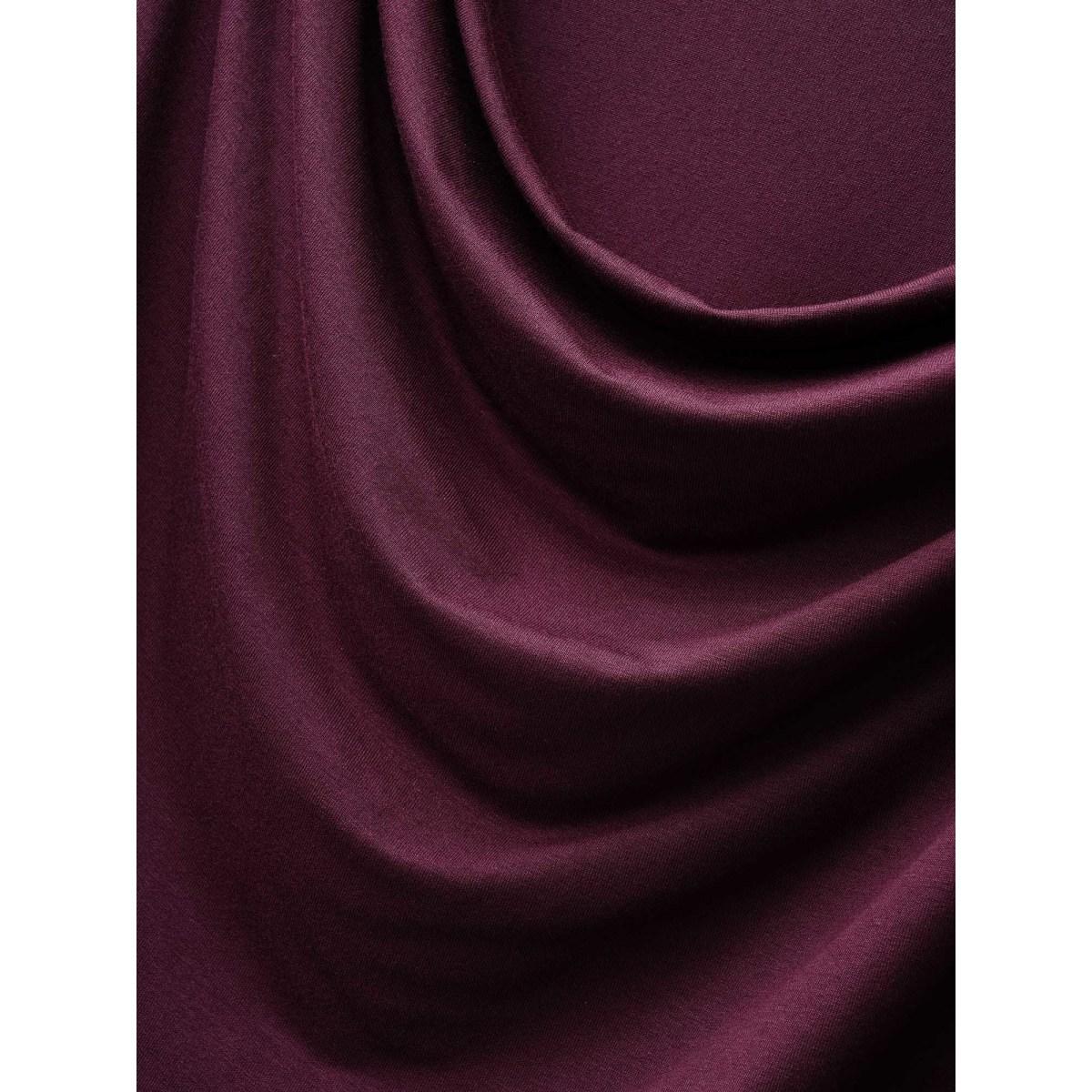 Plus Size Supersoft Essentials Cowl Neck Stretchy T-shirt Deeppurplered Women Elegant Non Cowl Neck Everyday T-shirts BloomChic 10/M Product Image