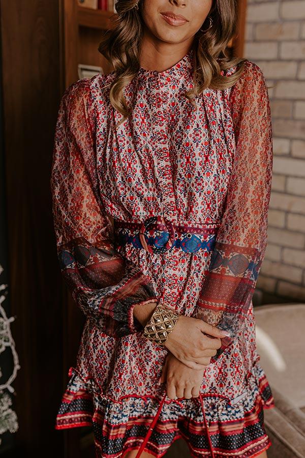 Veranda Brunch Satin Floral Mini Dress Product Image