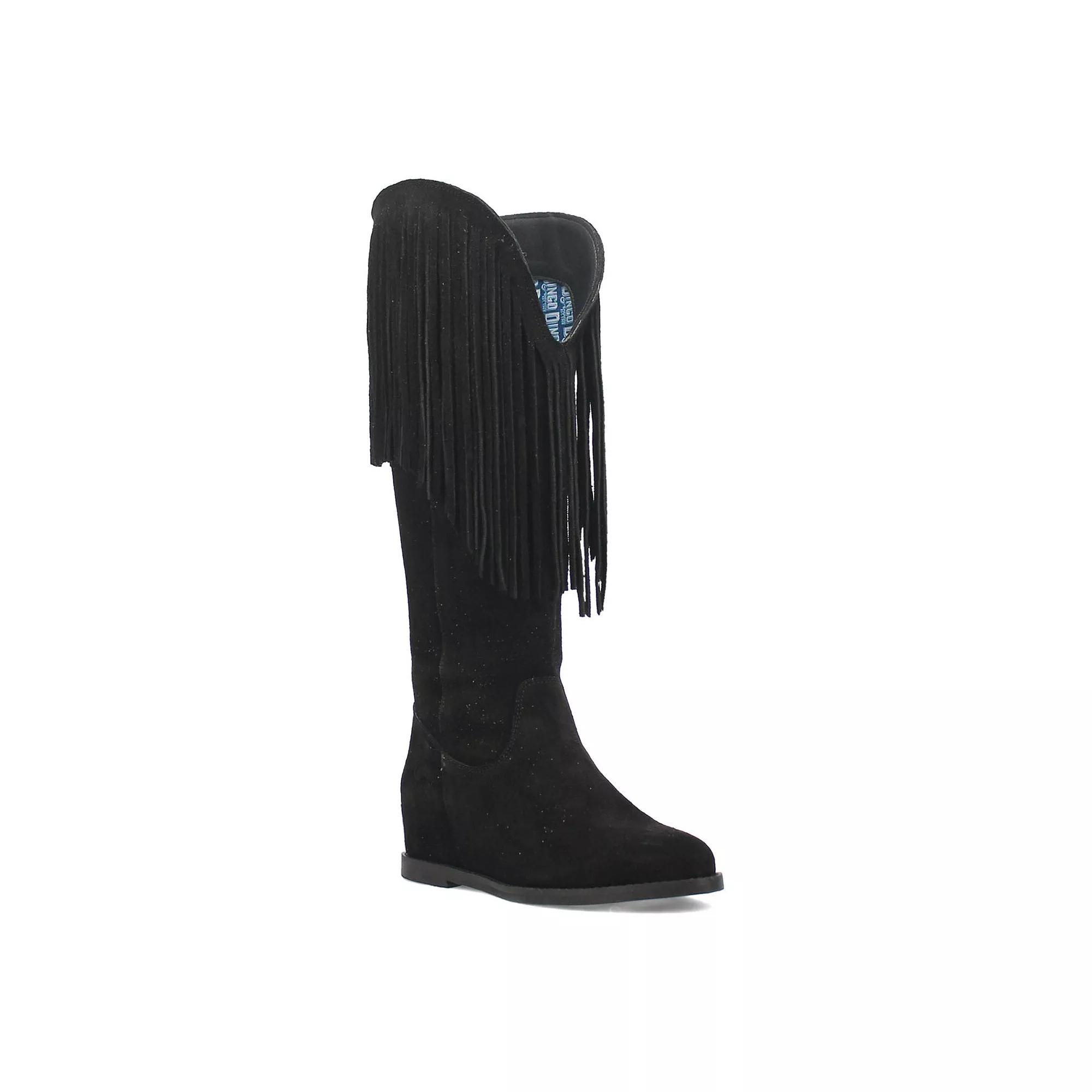 Dingo Hassie Women's Suede Knee-High Boots, Size: 8, Black Product Image