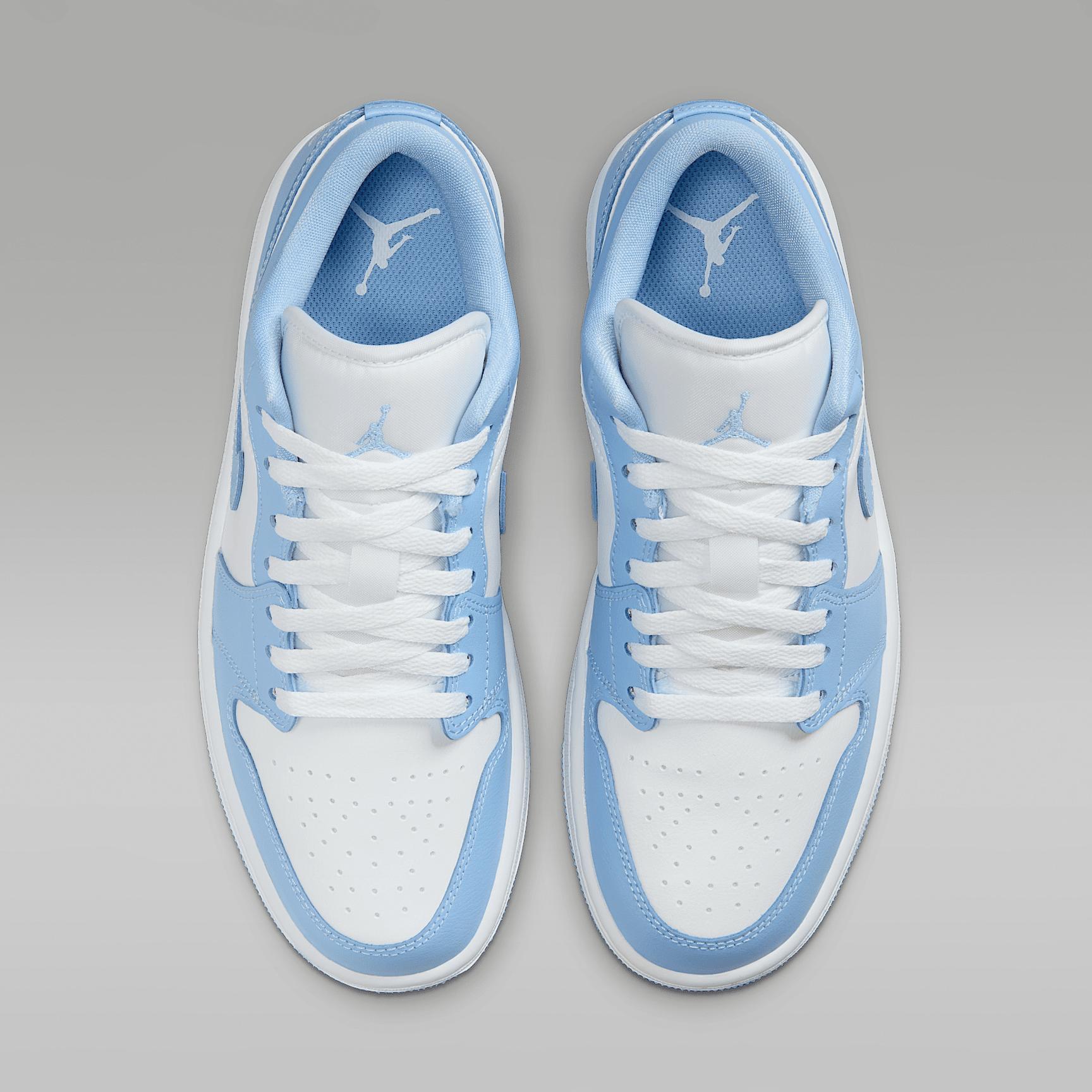 Jordan Womens Jordan AJ 1 Low - Womens Basketball Shoes White/Aluminum Product Image