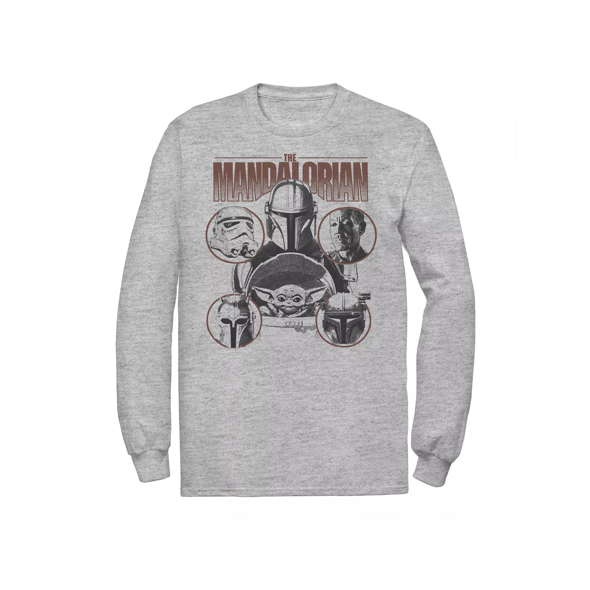 Men's Star Wars The Mandalorian Greyscale Ally Portrait Panels Tee,  Product Image