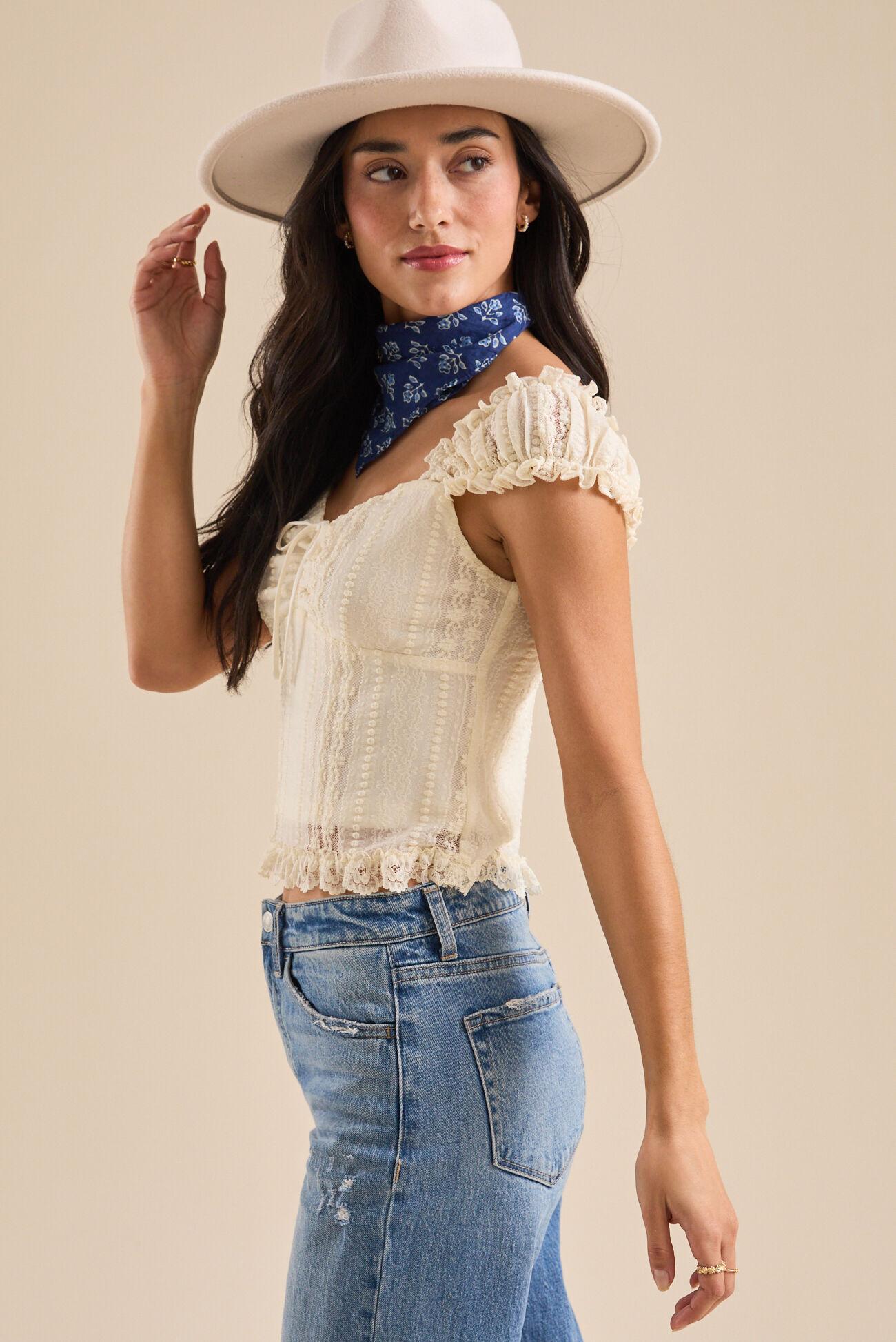 Aila Lace Babydoll Tank Product Image