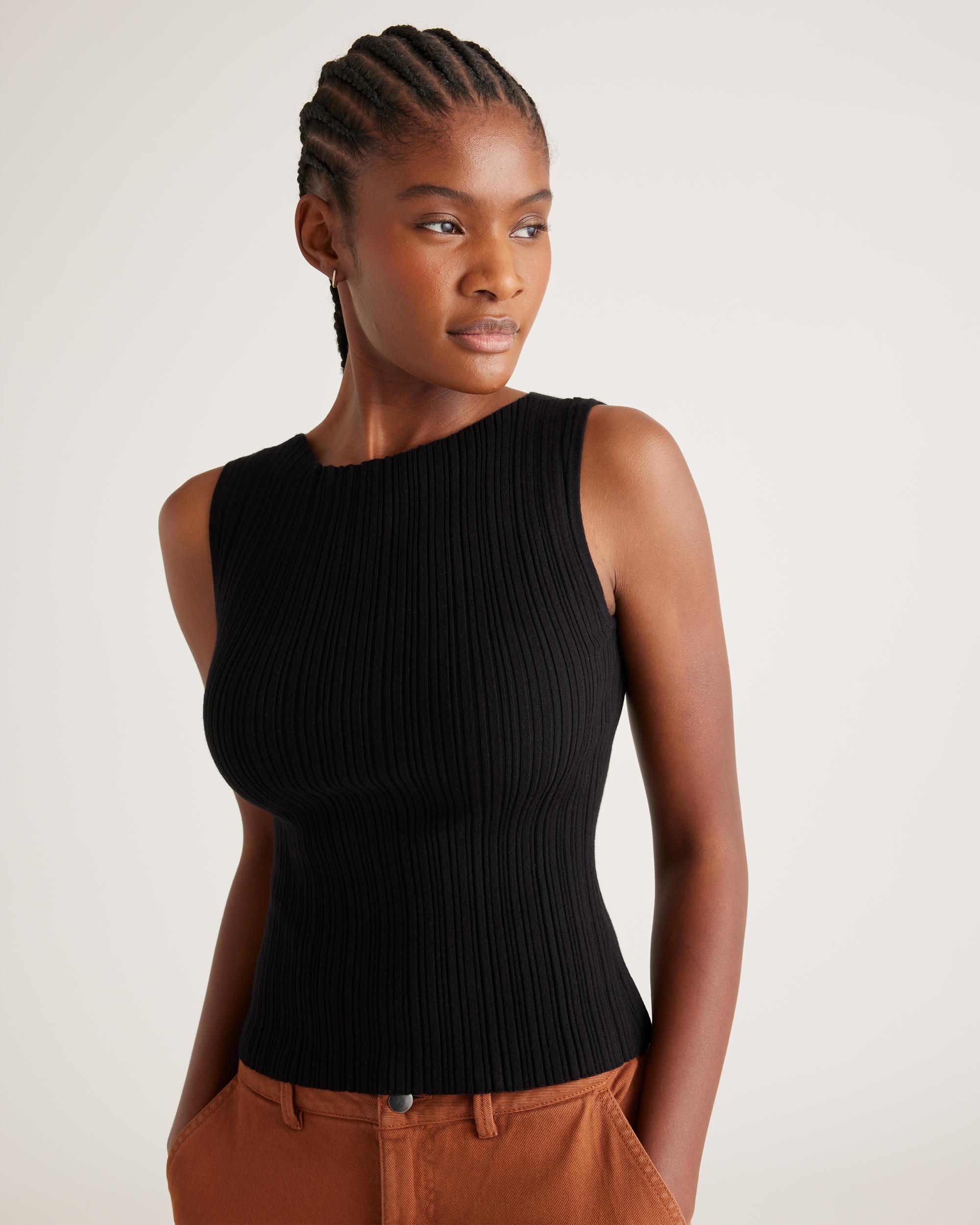 Quince | Women's Cotton Cashmere Ribbed Tank Top Size XS Product Image