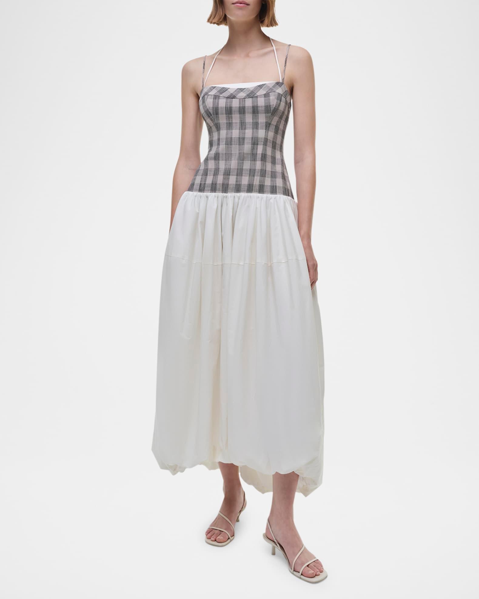 Pfeiffer Drop-Waist Bubble Midi Dress Product Image