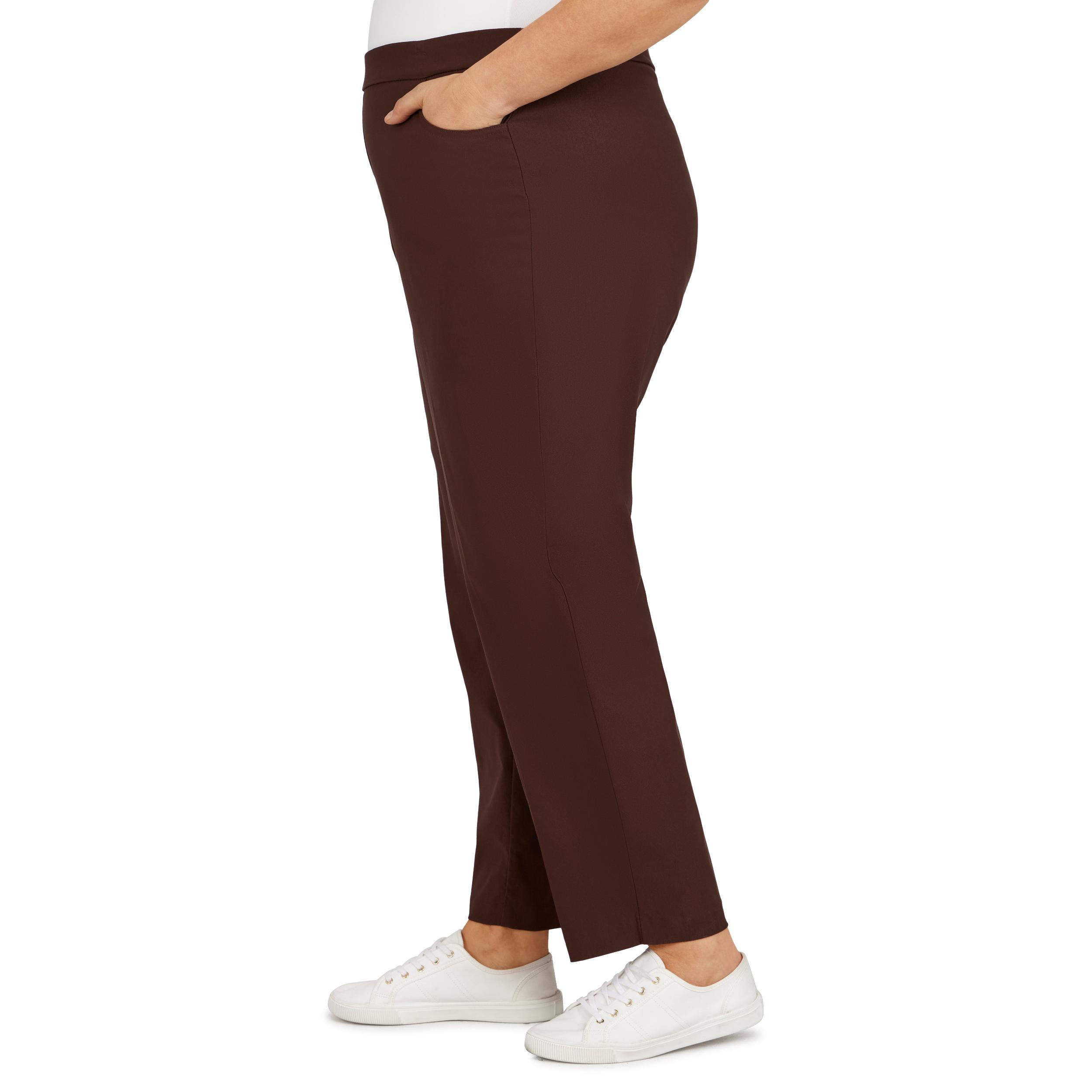 Alfred Dunner Plus Classic Allure Fit Proportioned Pant with Elastic Comfort Waistband Short Length Product Image