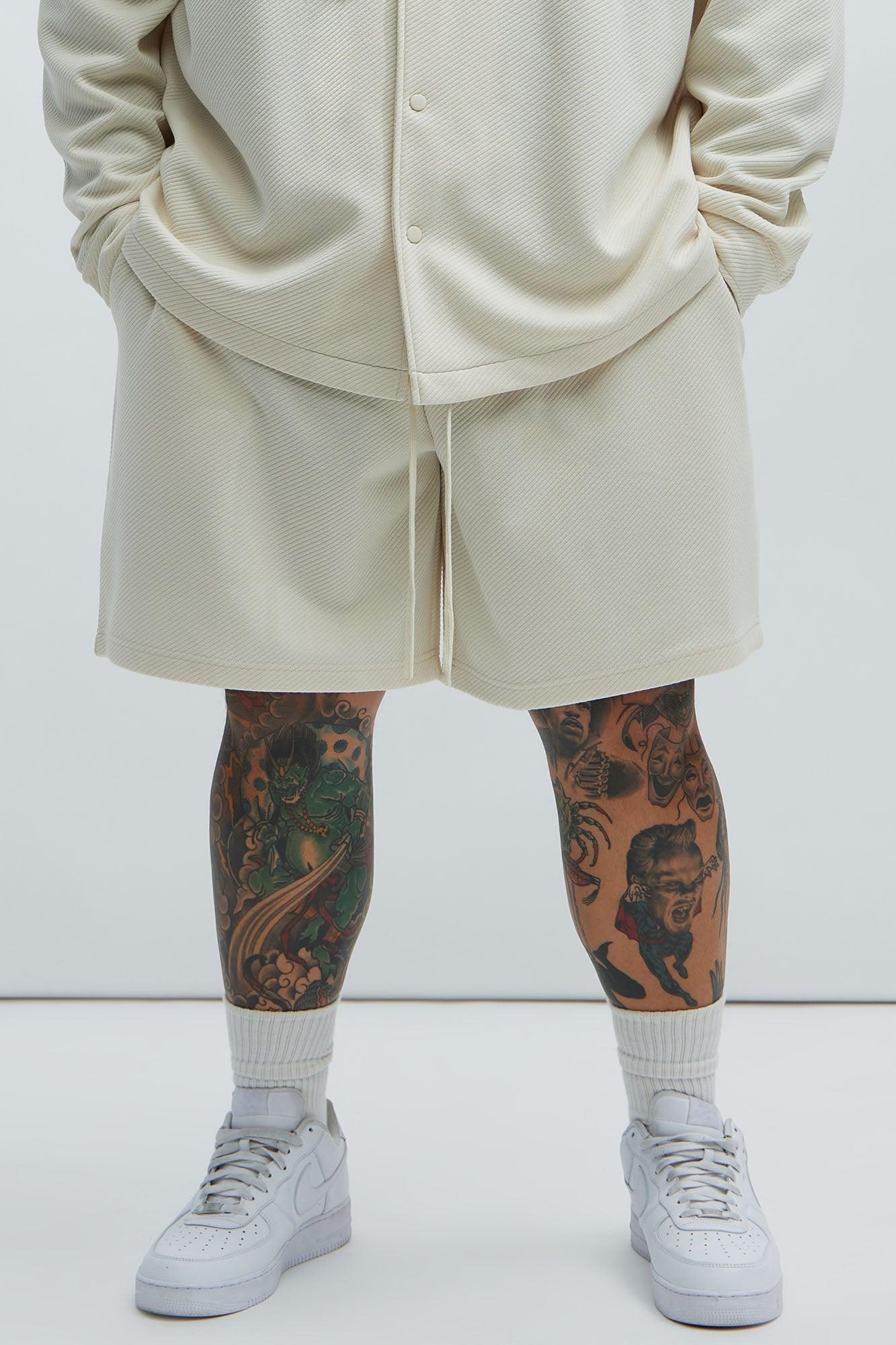 Kina Textured Shorts - Off White Product Image