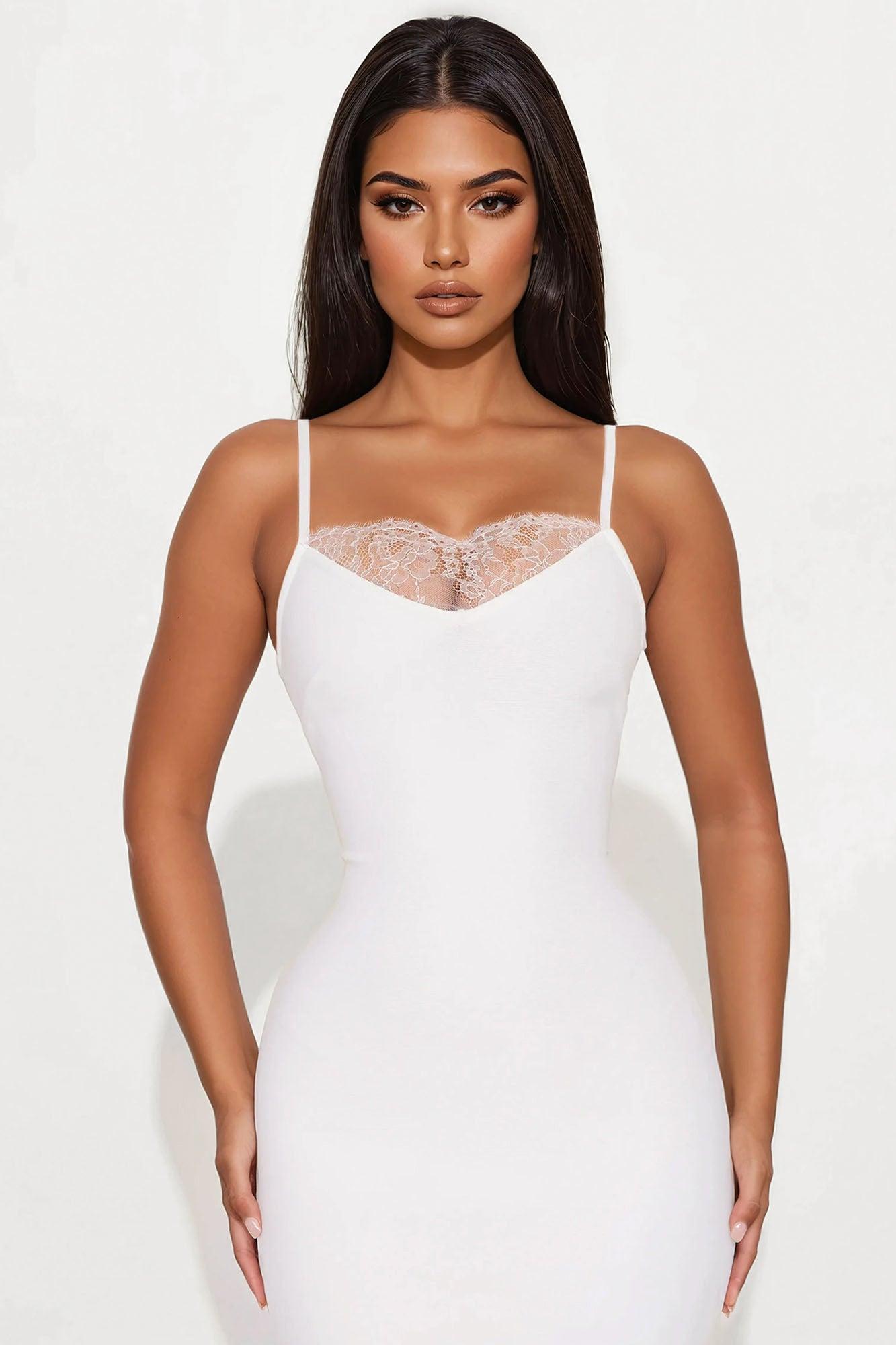 Play For Keeps Bandage Midi Dress - White Product Image
