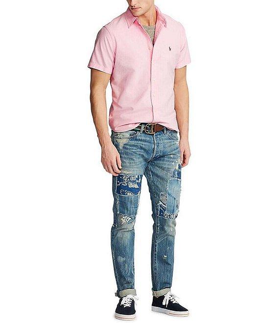 Polo Ralph Lauren Solid Oxford Short Sleeve Woven Shirt Product Image