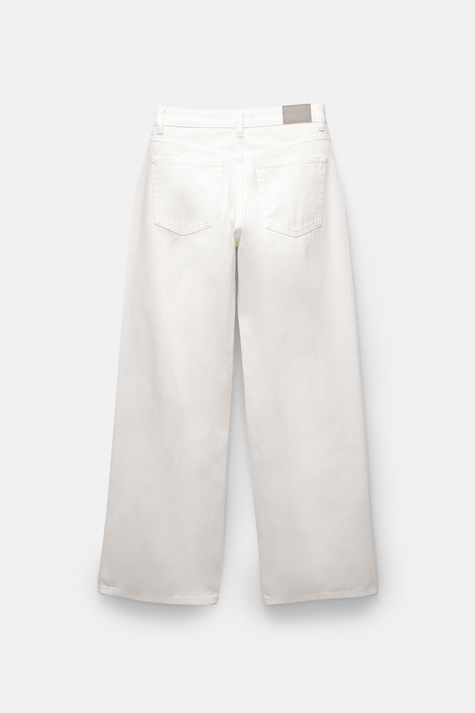 Straight-leg baggy jeans with rhinestones Product Image