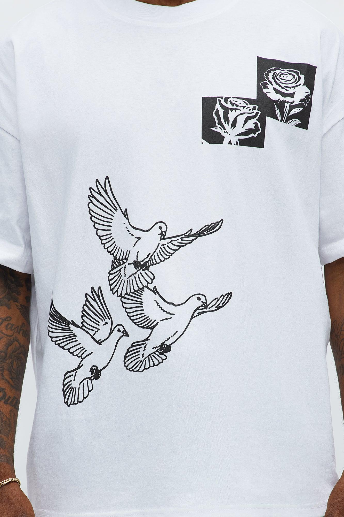 Birds Of A Feather Boxy Short Sleeve Tee - White Male Product Image