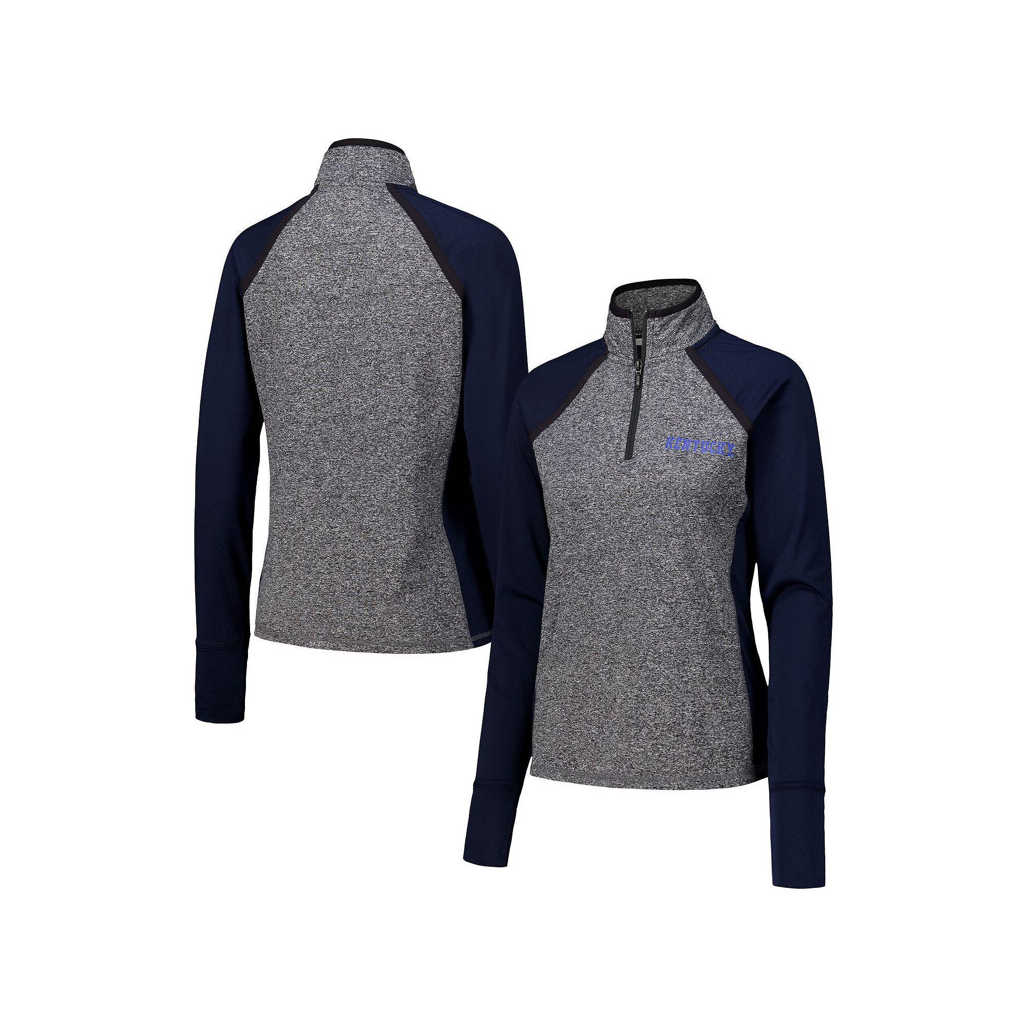 Women's Navy Kentucky Wildcats Finalist Raglan Quarter-Zip Jacket, Size: XL, Blue Product Image