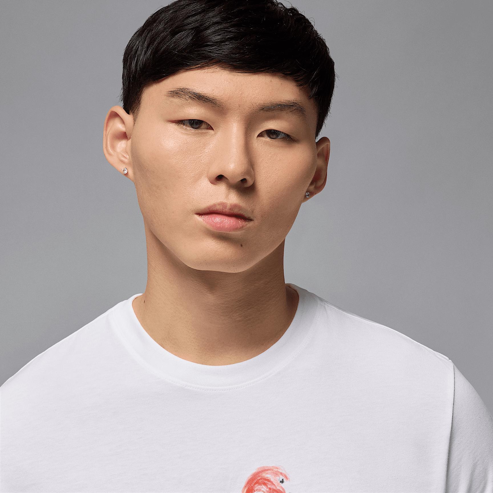 Jordan Mens Jordan Flight Essential Flamingo Crew - Mens White/Black Product Image