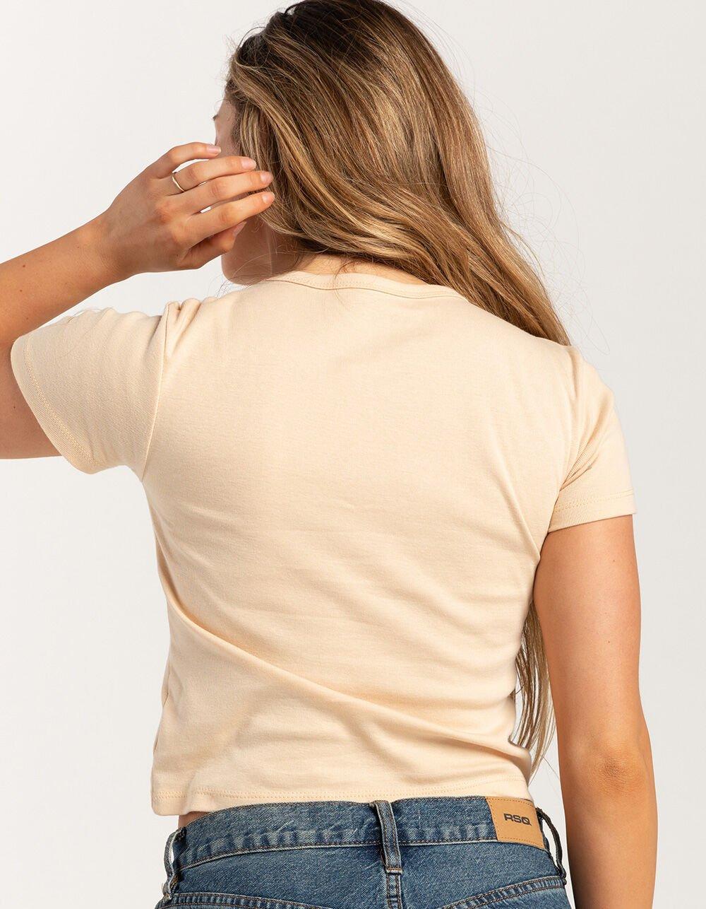 RSQ Womens Deer Baby Tee - TAN Product Image