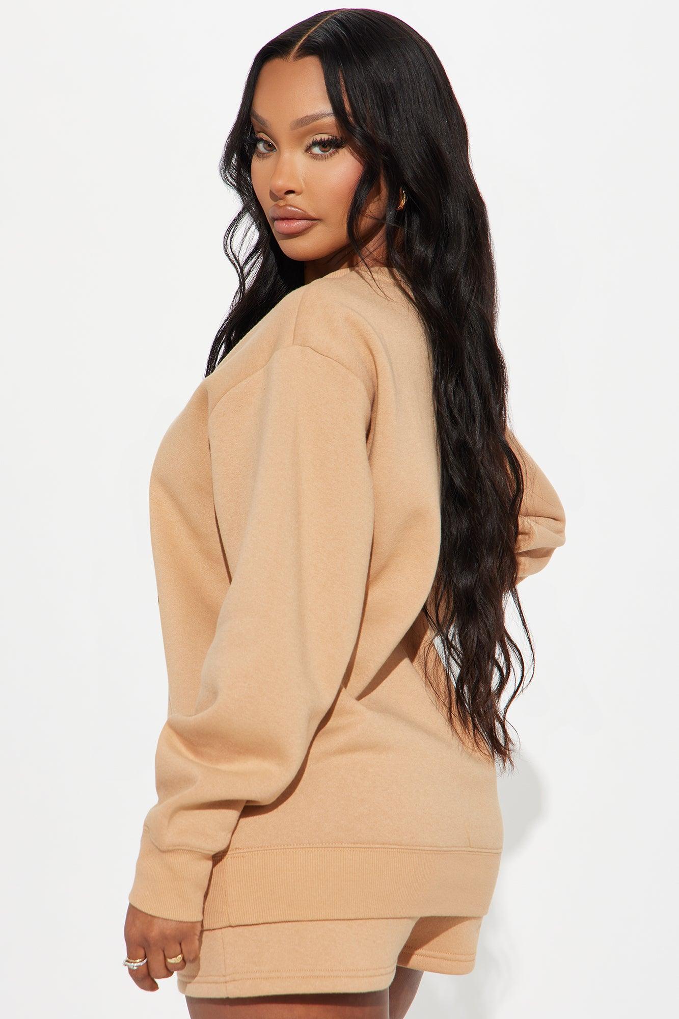 Camp Hello Kitty Oversized Sweatshirt - Mocha Product Image