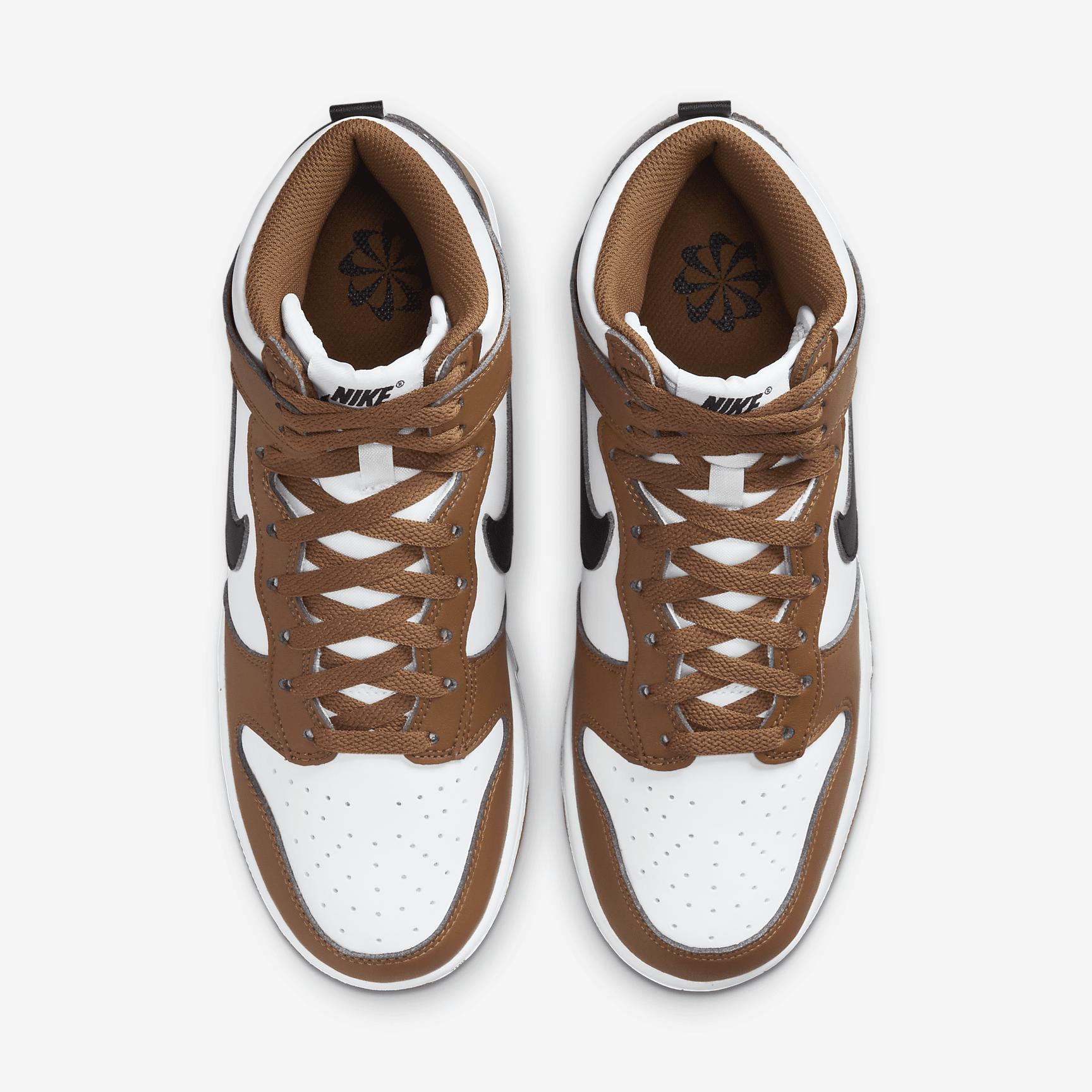 Nike Womens Nike Dunk High - Womens Shoes White/Black/Light British Tan Product Image