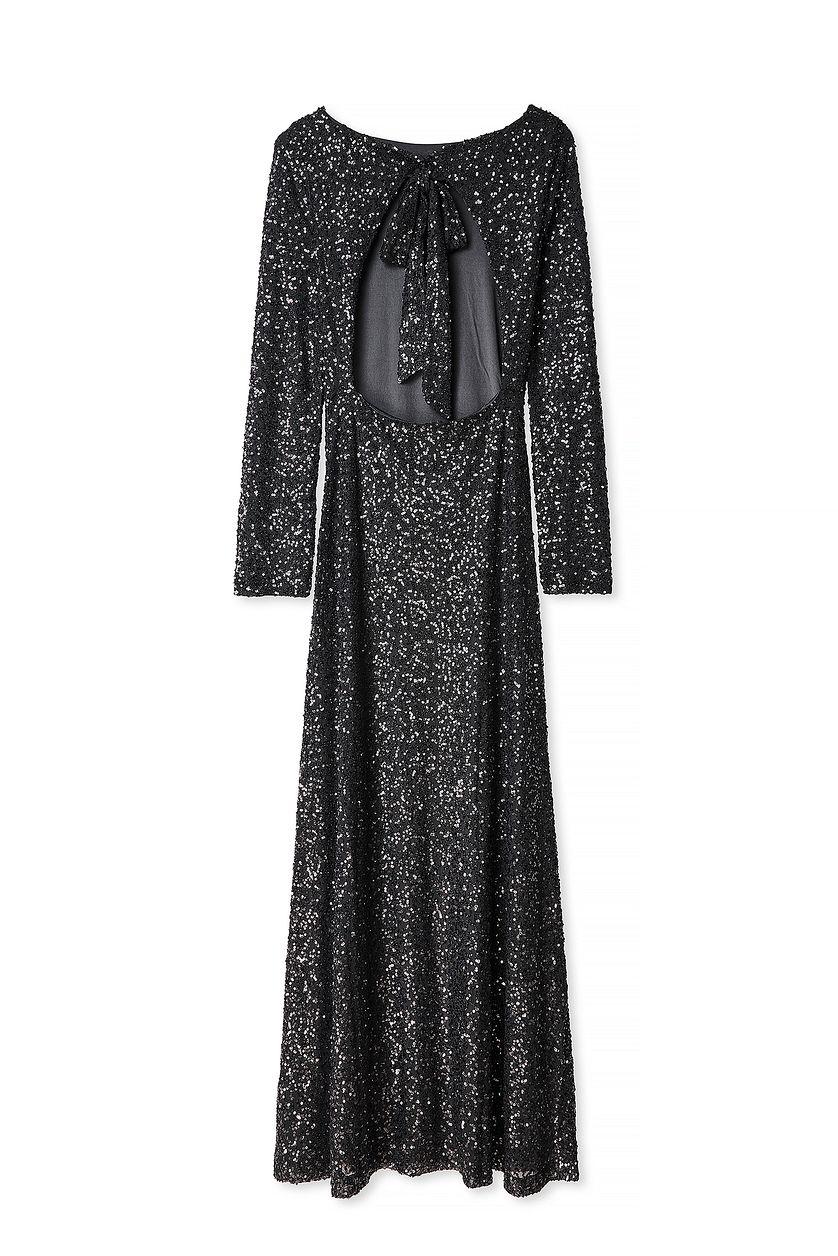Open Back Sequin Maxi Dress Product Image