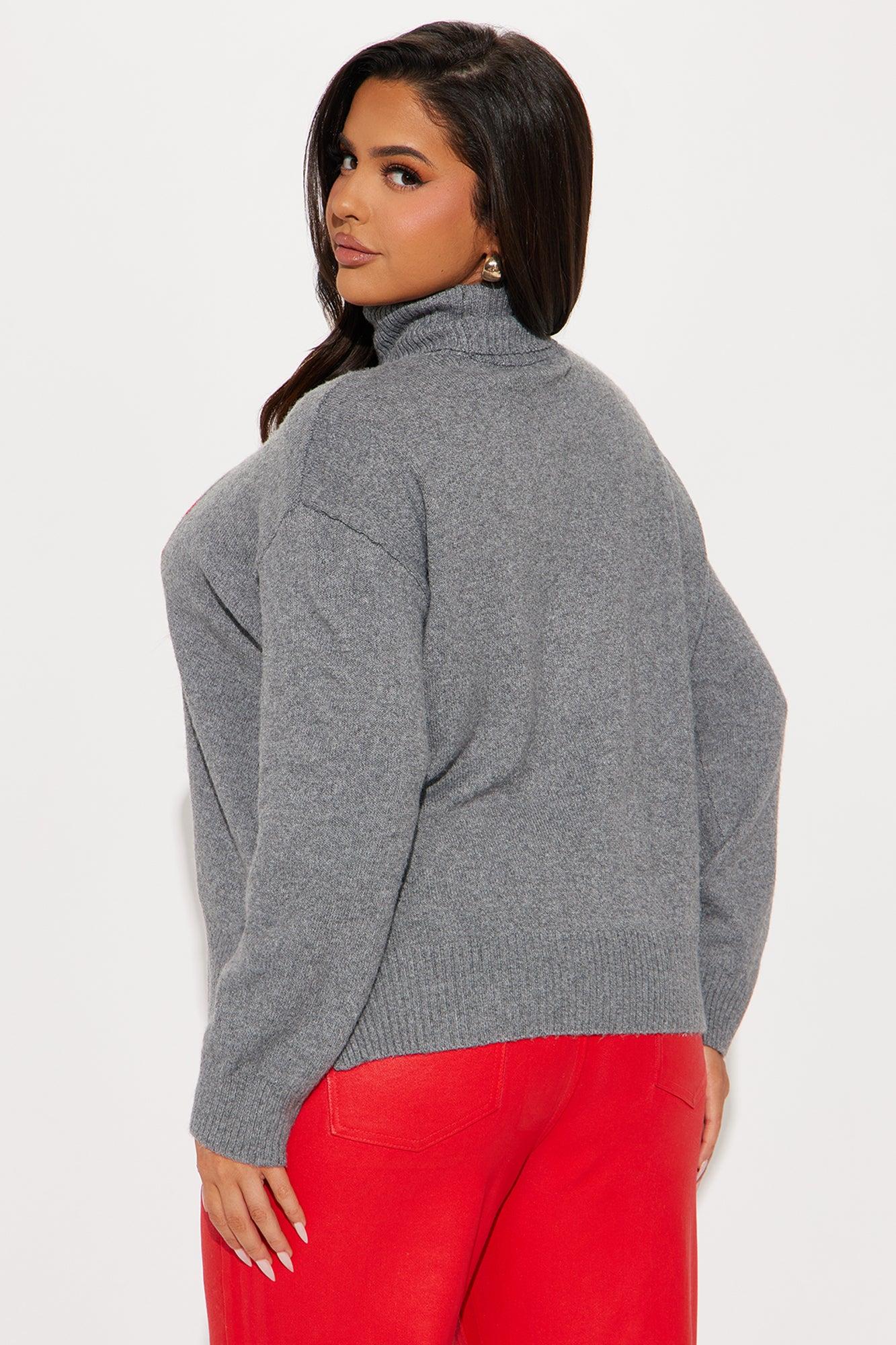 Ski Trip Turtle Neck Sweater - Grey/combo Product Image
