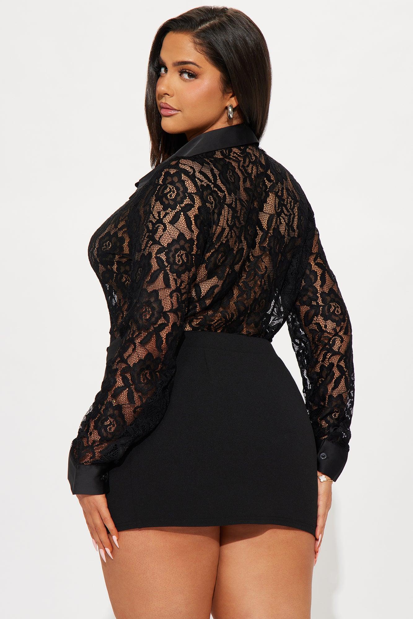 Caralia Lace Bodysuit - Black Product Image