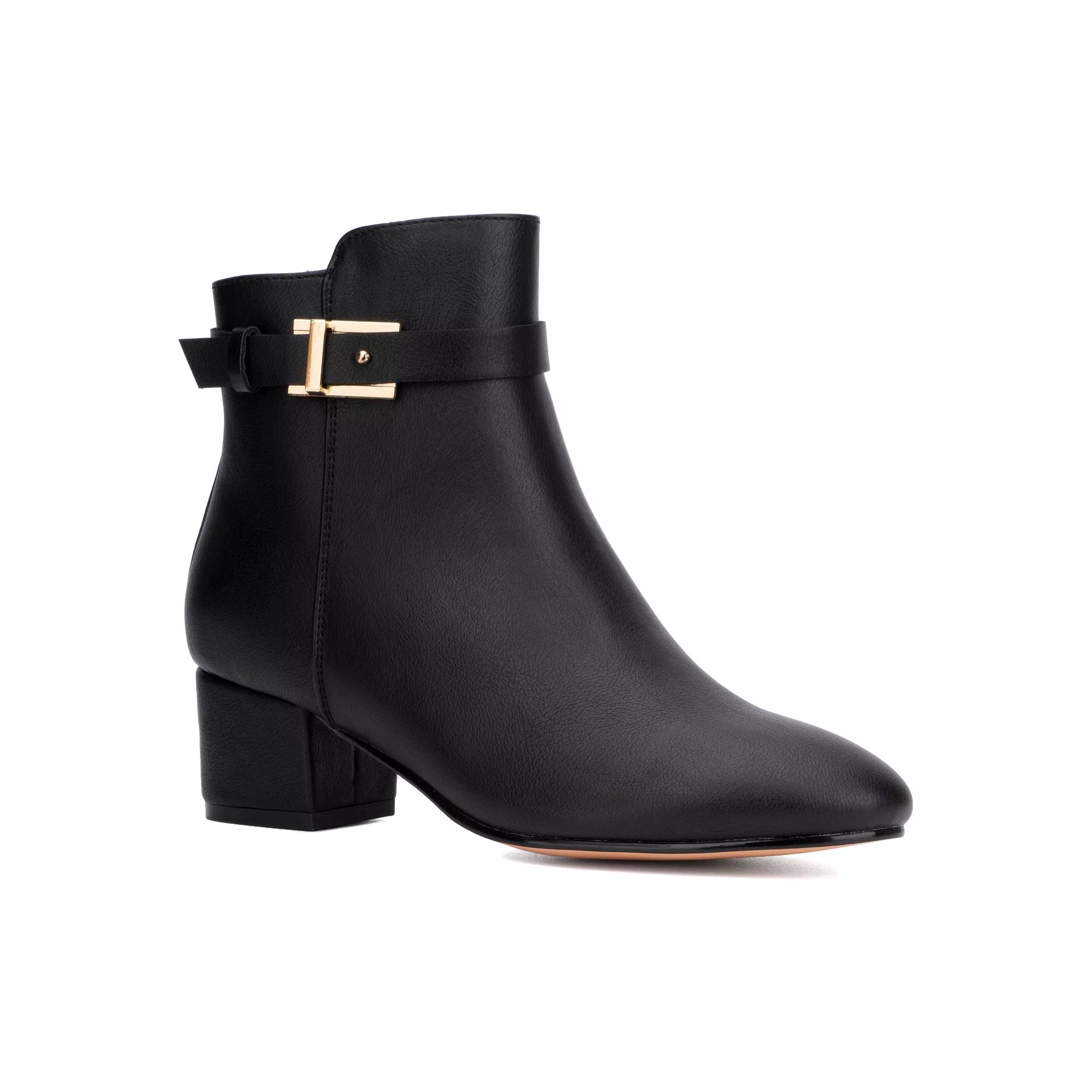 New York & Company Flori Buckle Womens Ankle Boots Product Image