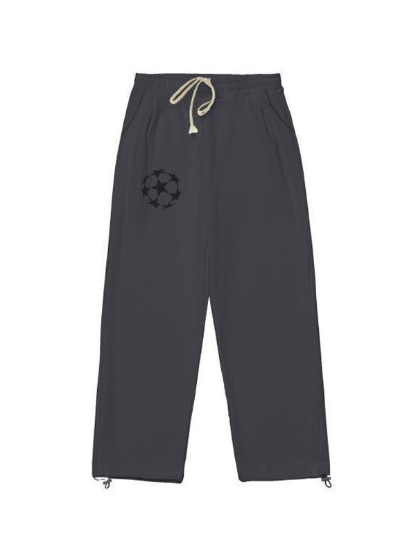 Star Print Drawstring Sweatpants Product Image