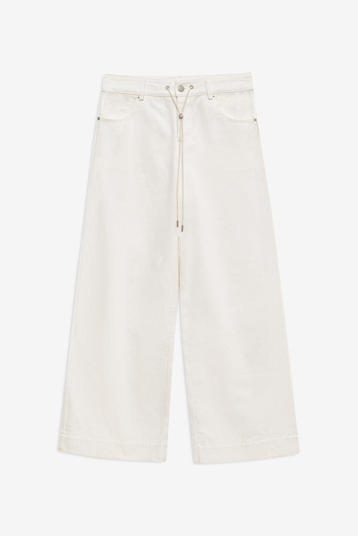 Agnes Denim Pants — White Product Image