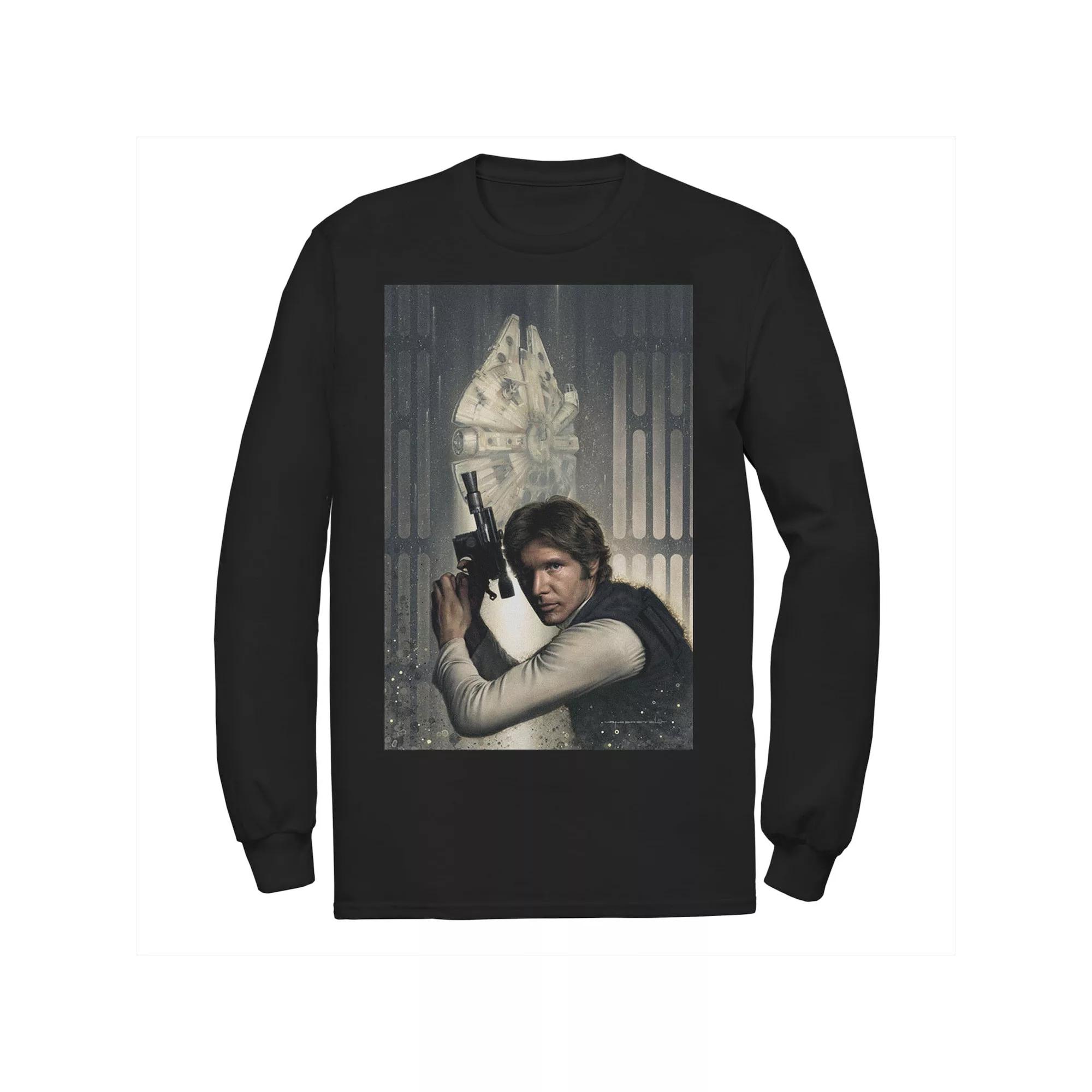 Men's Star Wars Han Solo Millennium Falcon Stance Tee, Size: Medium, Black Product Image