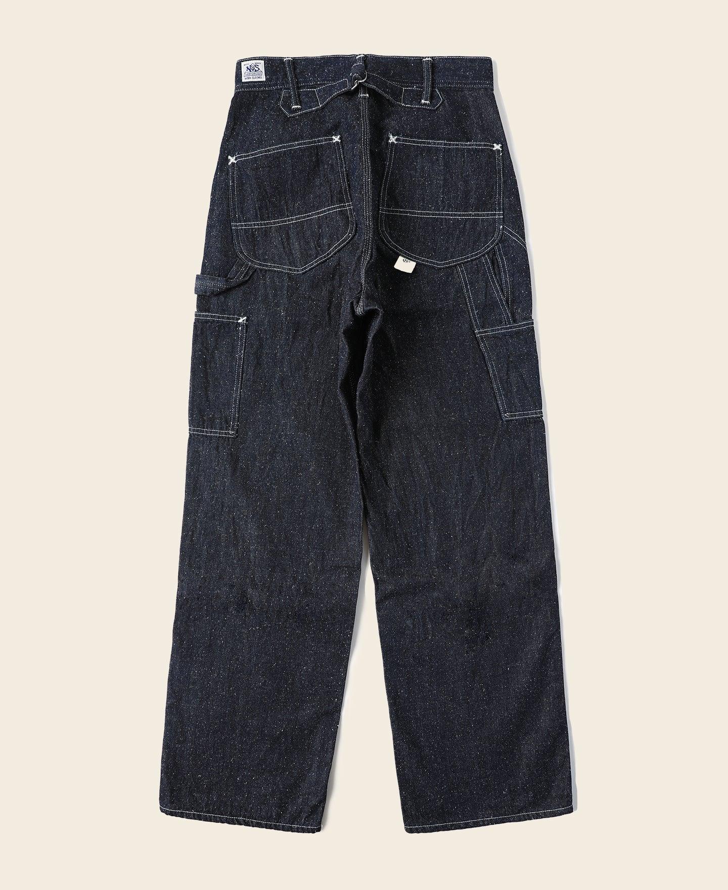 Slub Pearl Yarn Indigo Denim Carpenter Pants Product Image