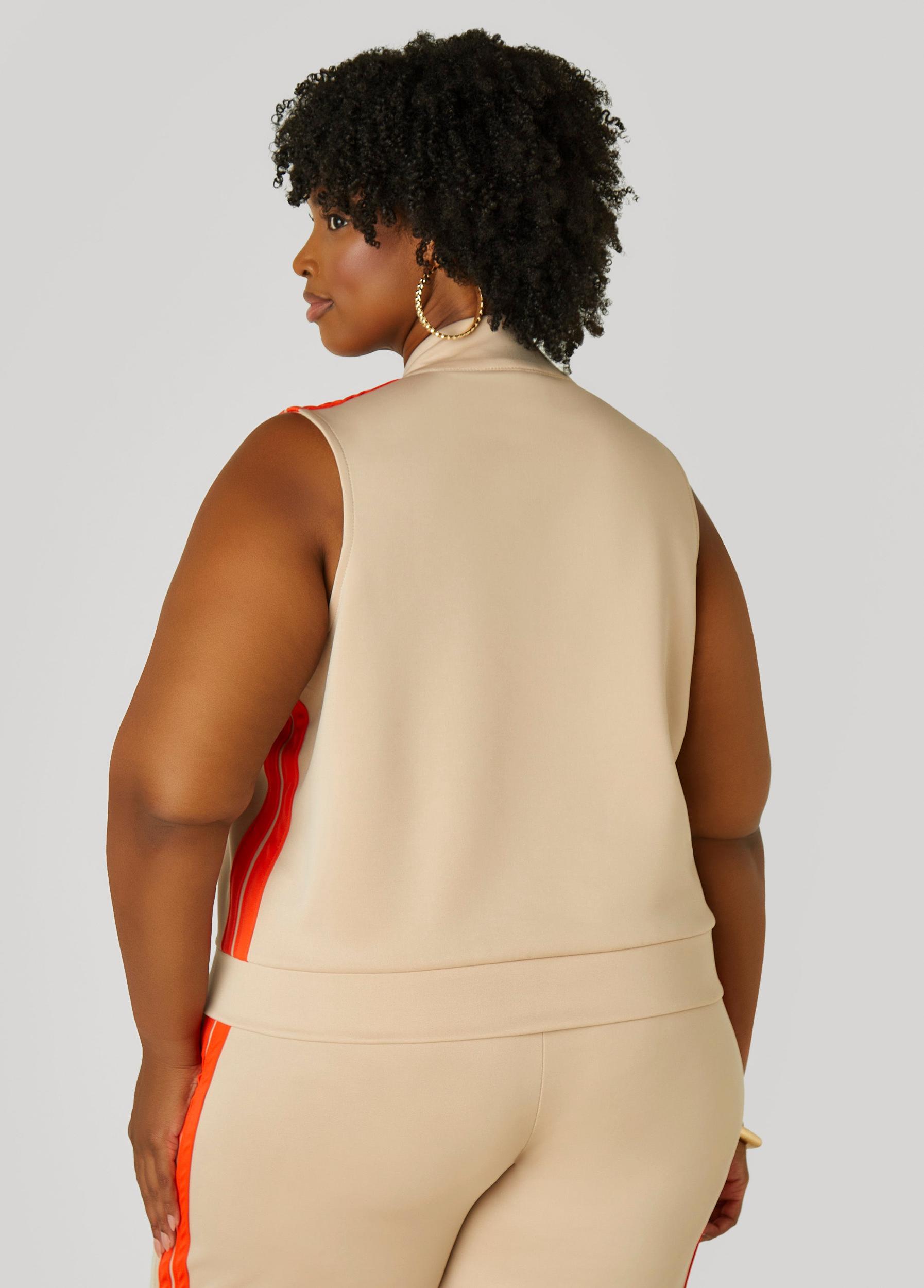 Plus Size Stripe Trimmed Capris Ashley Stewart Product Image