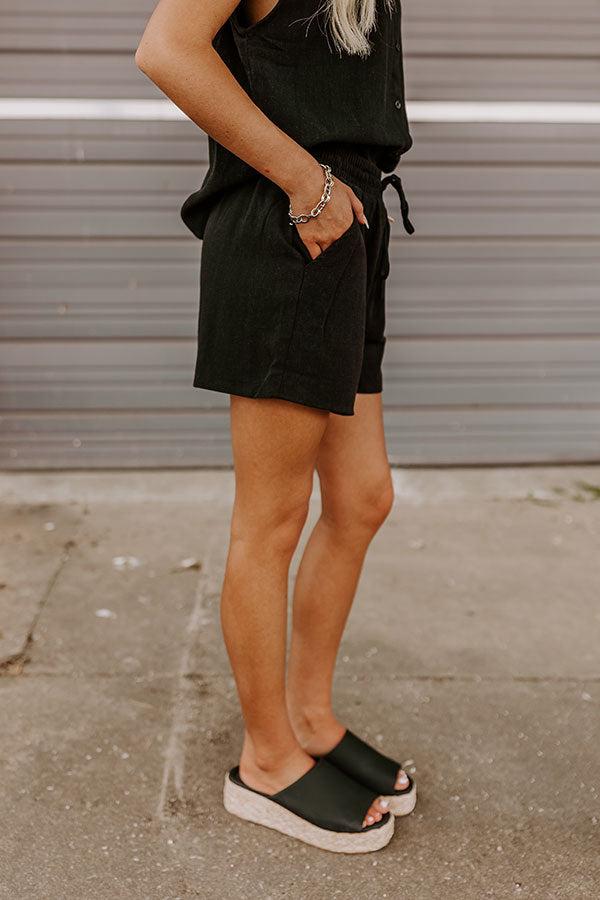 Perfect Match High Waist Linen-Blend Shorts Product Image