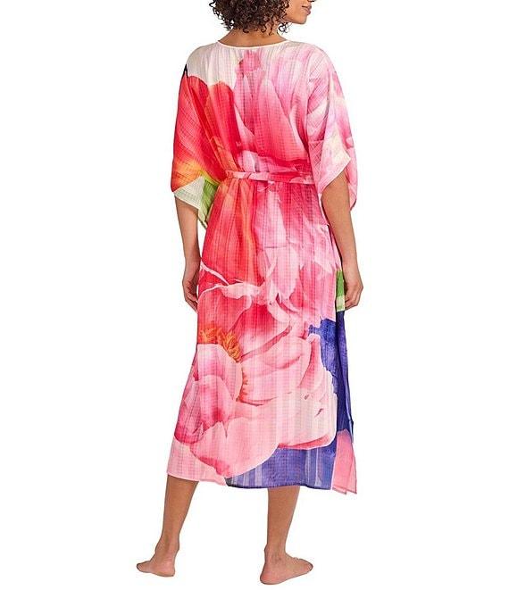 Tommy Bahama Artist Series V-Neck Belted Caftan Swim Cover-Up Product Image