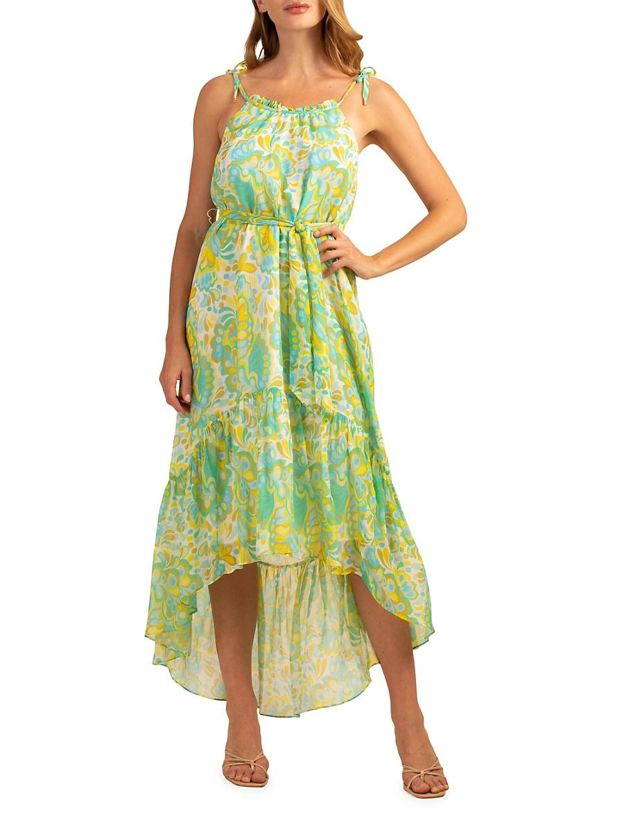 Womens Honest Belted Asymmetric Midi-Dress Product Image