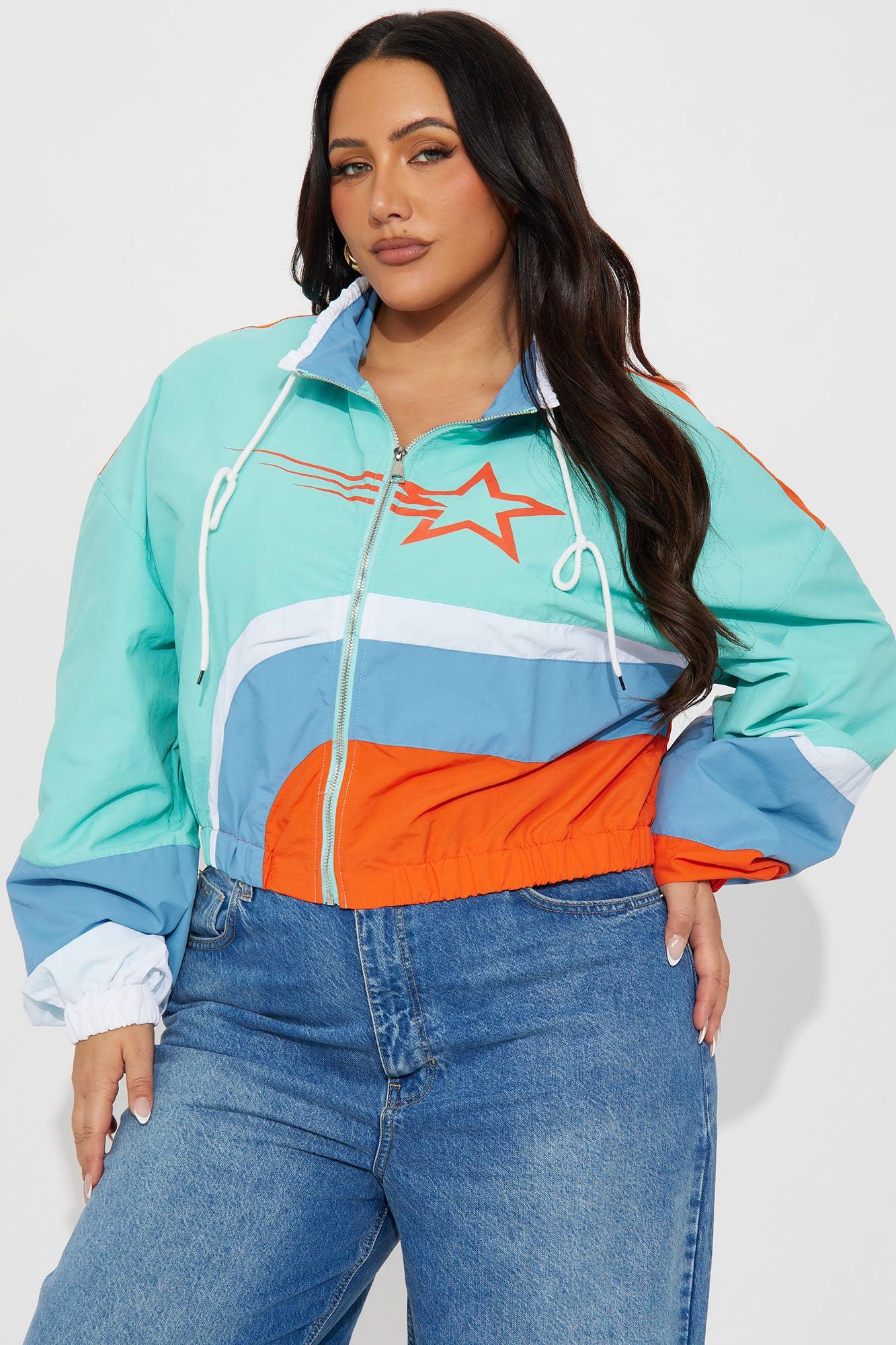 90's Era Colorblock Windbreaker - Multi Color Product Image