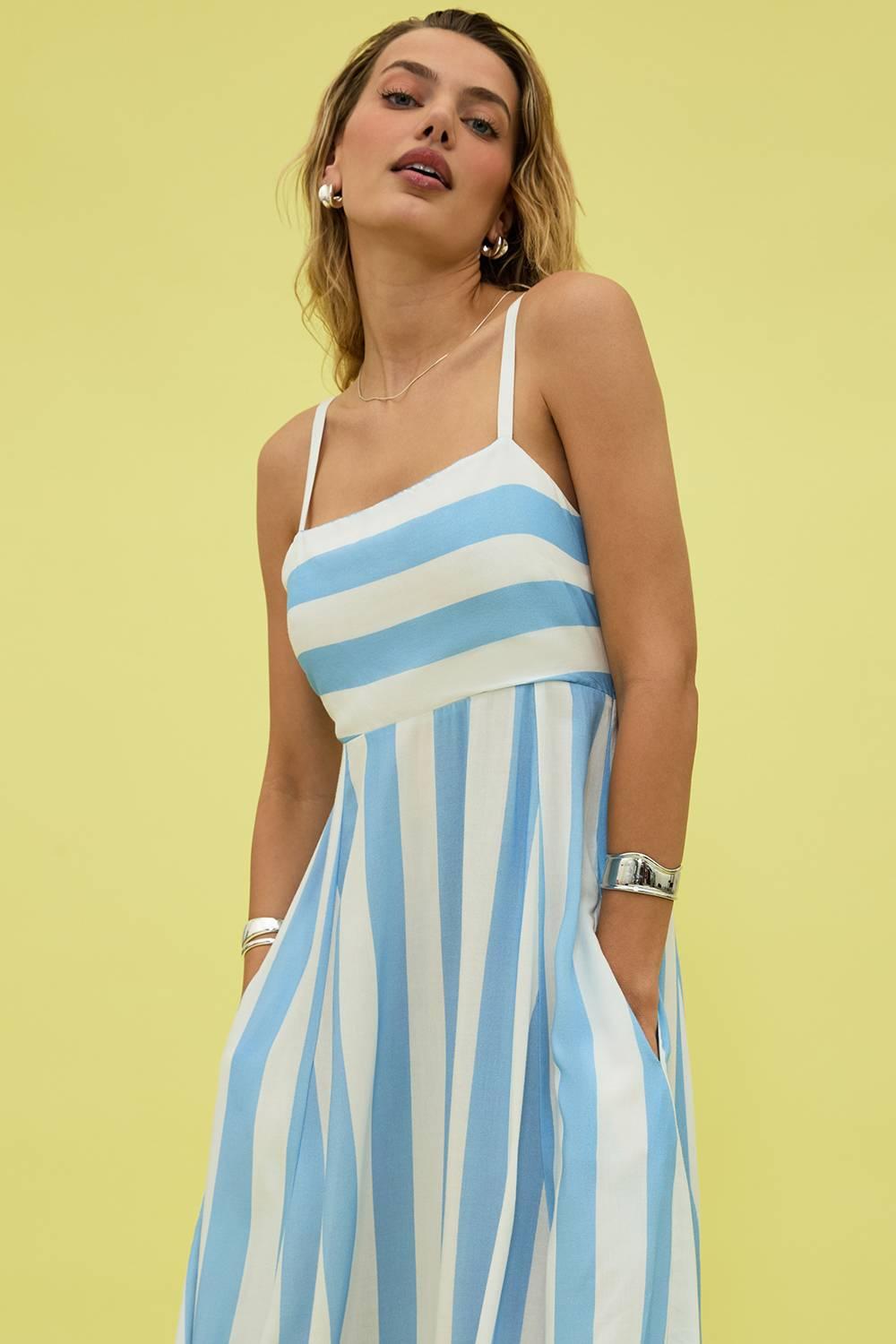 Rianne Dress Iris Stripe Product Image