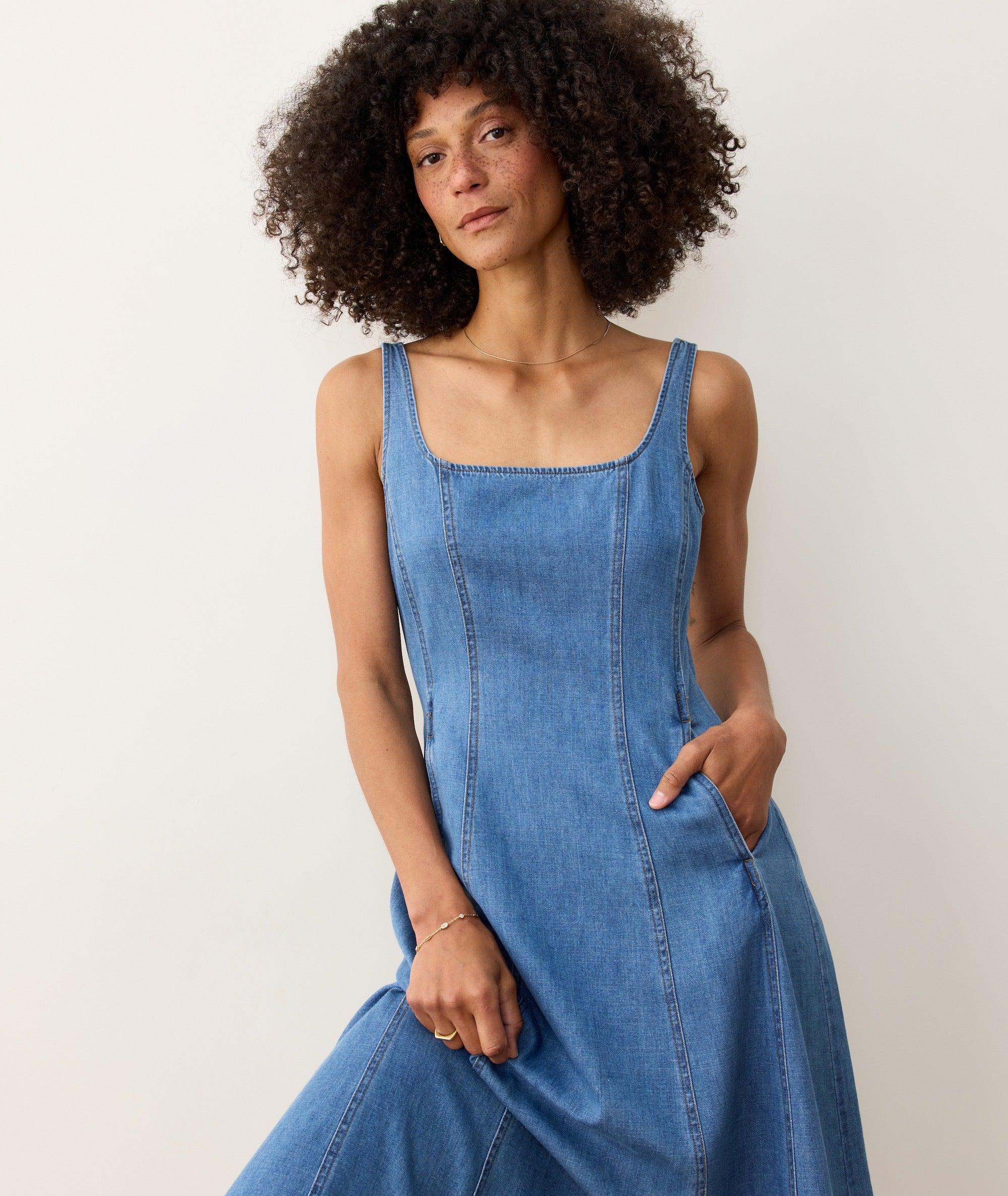 Roan Denim Maxi Dress Product Image