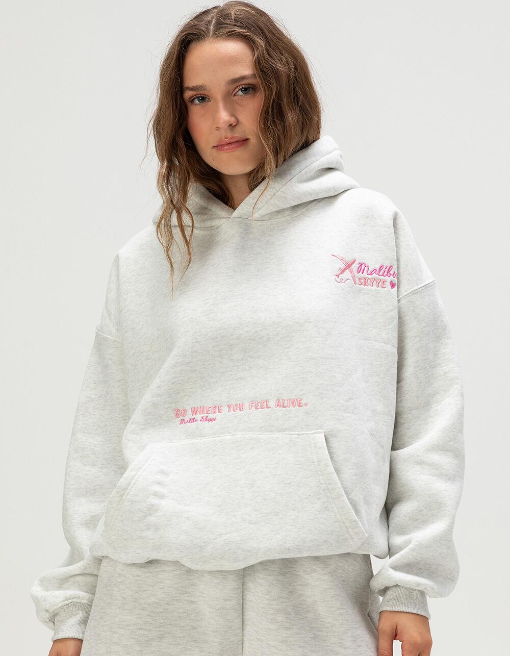 MALIBU SKYYE Feel Alive Womens Hoodie - HEATHER GRAY Product Image