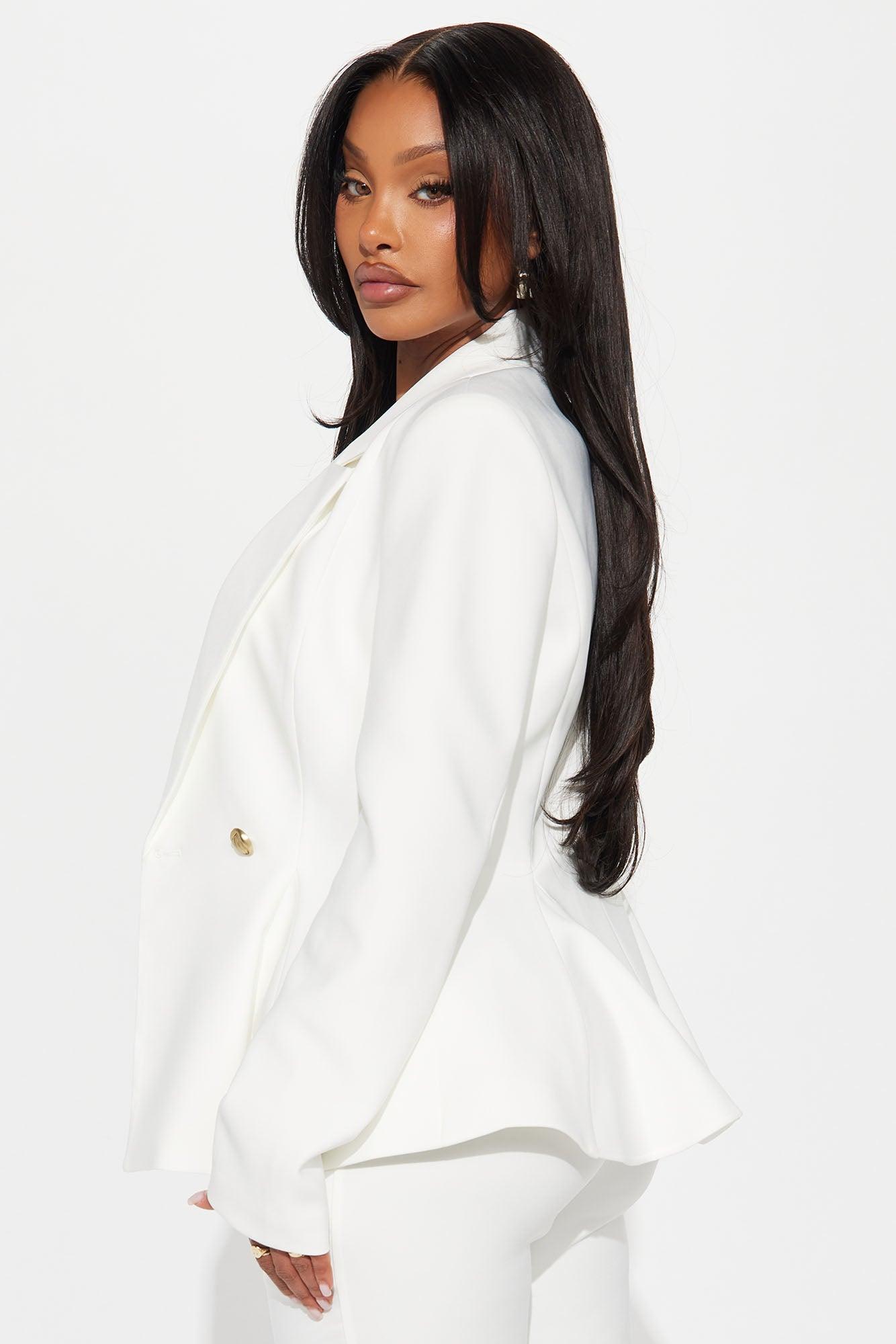 Mielle Peplum Blazer - Cream Product Image