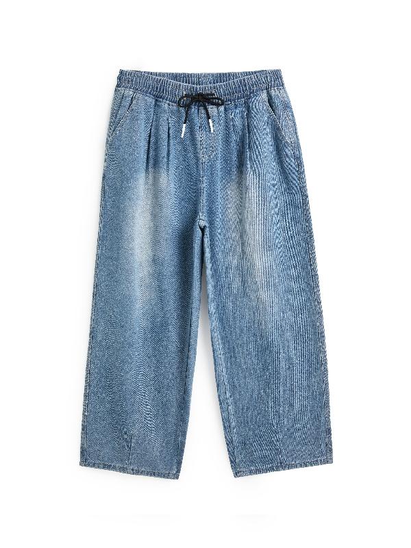 Men's Washed Distressed Loose Jeans Product Image