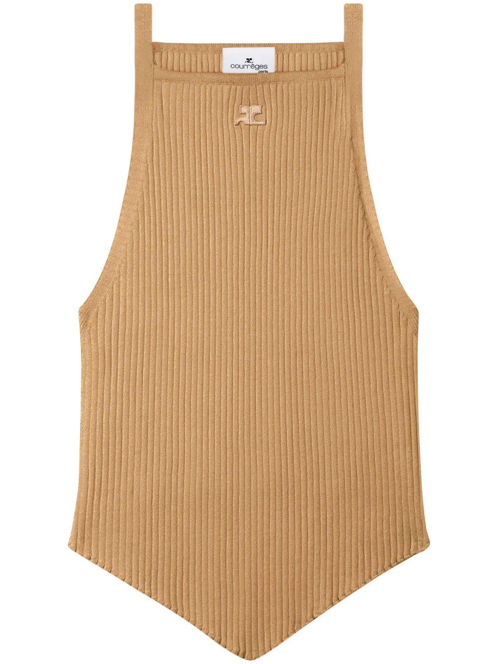 Pointy rib-knit tank top Product Image