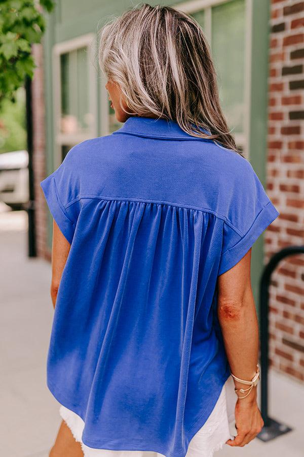 Change It Up Top In Royal Blue Product Image