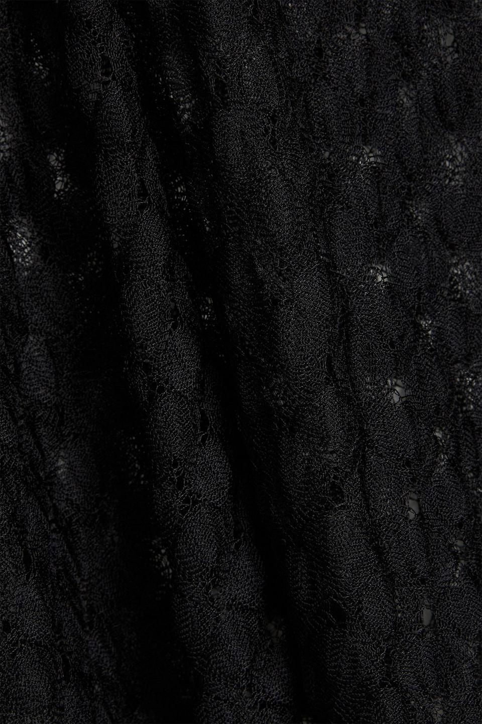 MISSONI Sleeveless Mini Dress With Lace Tiered Skirt In Black Product Image