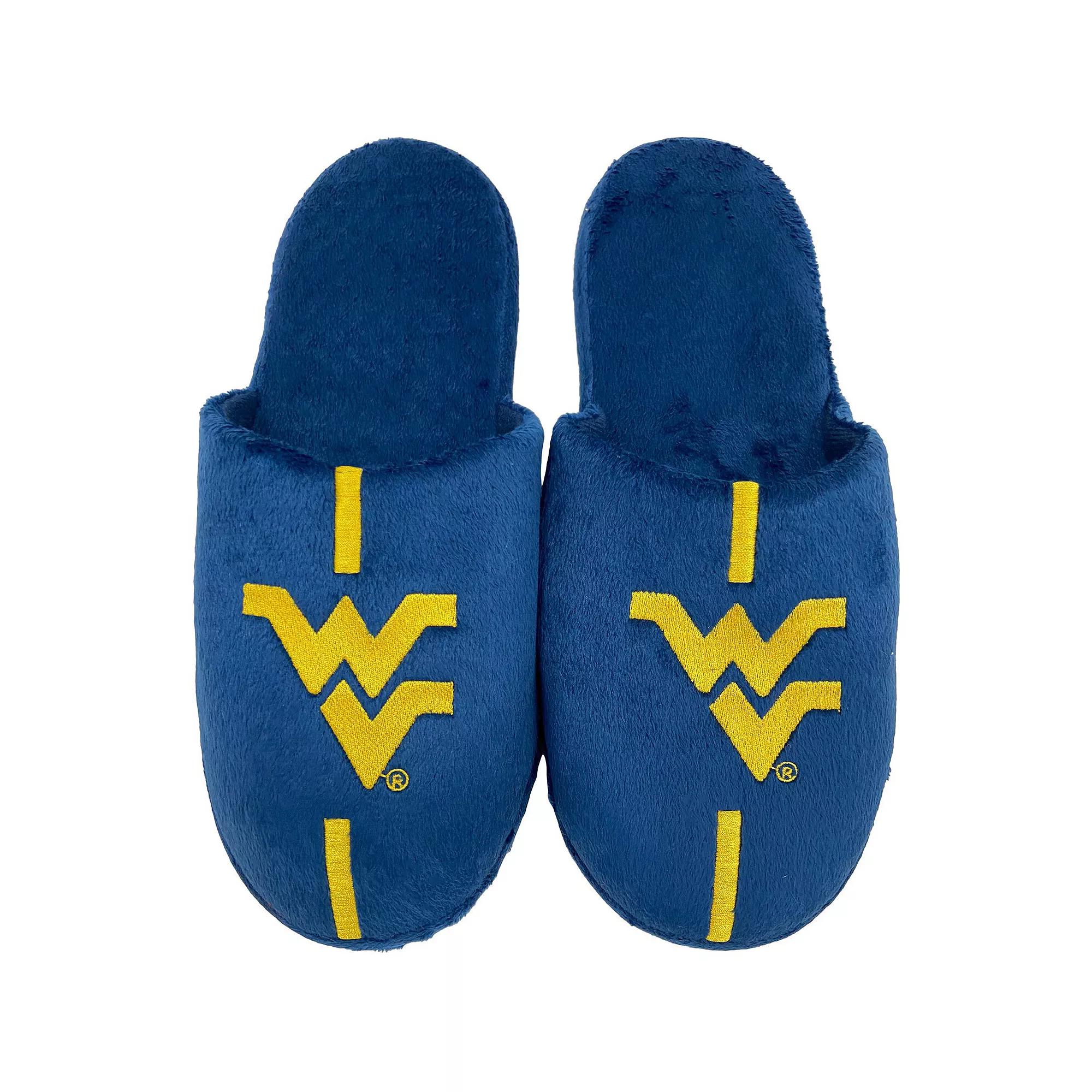 Men's FOCO West Virginia Mountaineers Striped Team Slippers, Size: Medium, Blue Product Image