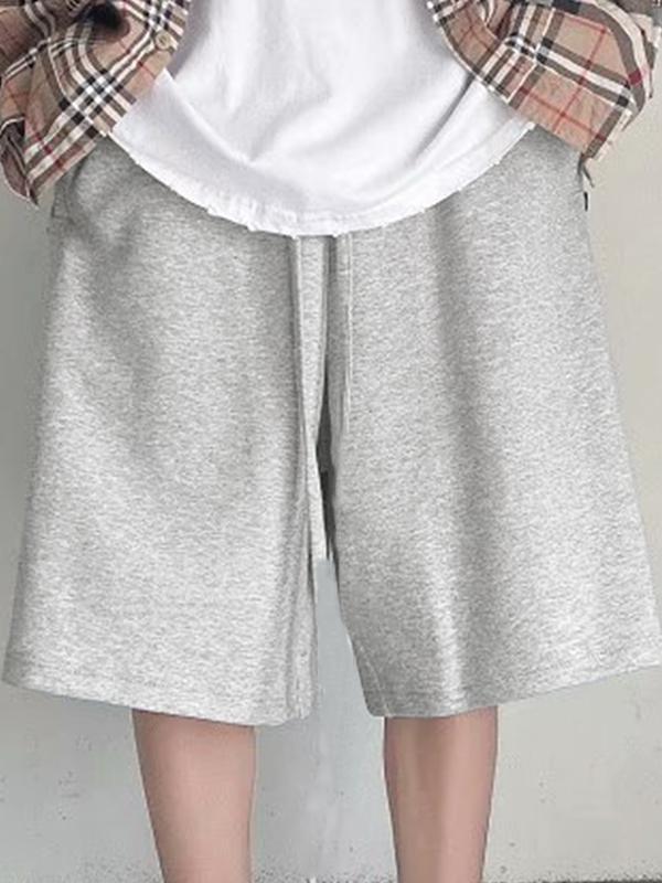 Men's Solid Breasted Drawstring Shorts Product Image