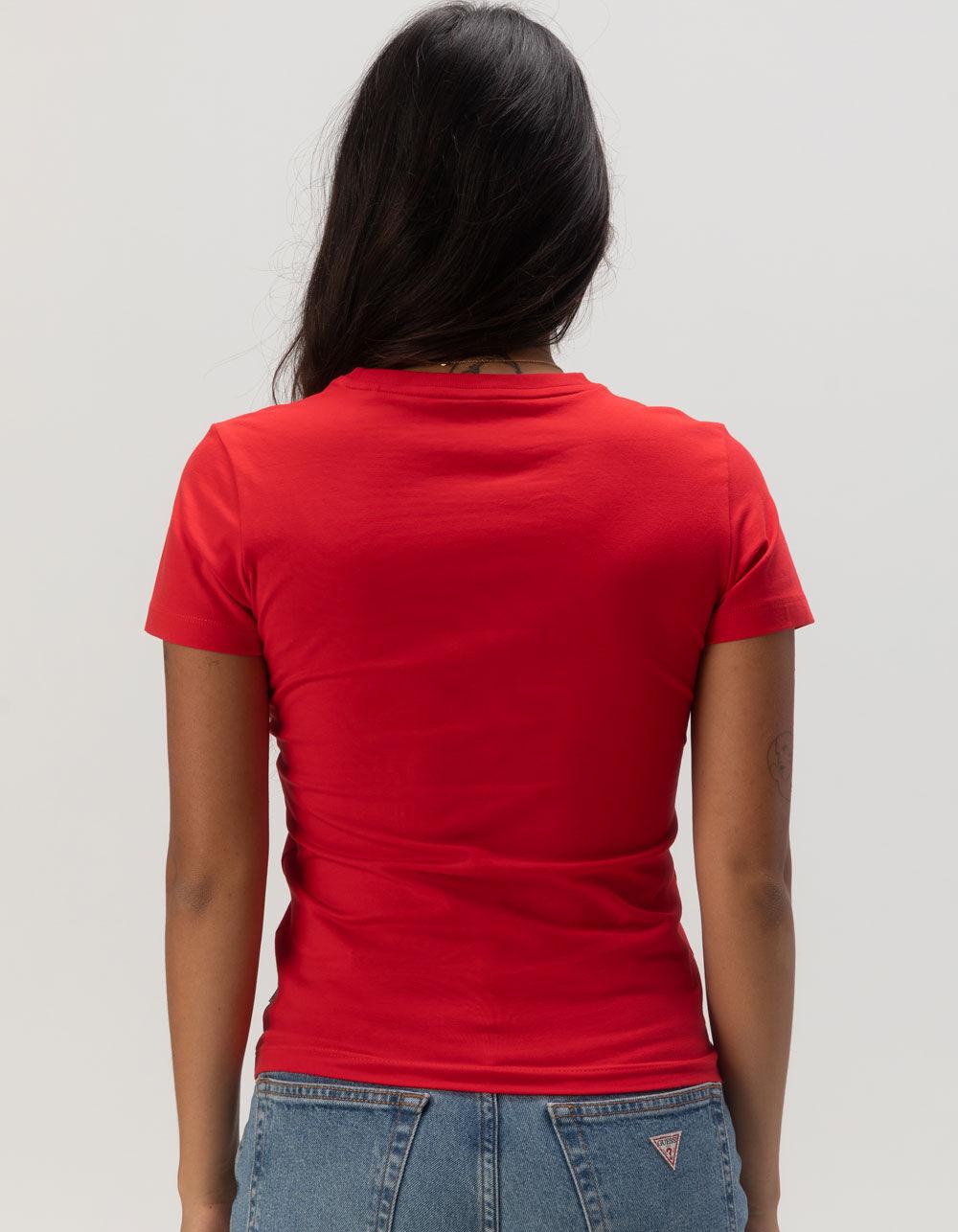 GUESS JEANS Logo Slim Womens Tee - CHERRY Product Image