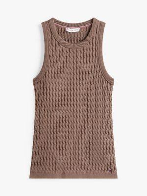 Cable Knit Sweater Tank Product Image