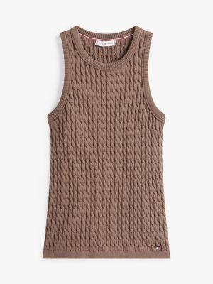 Cable Knit Sweater Tank Product Image