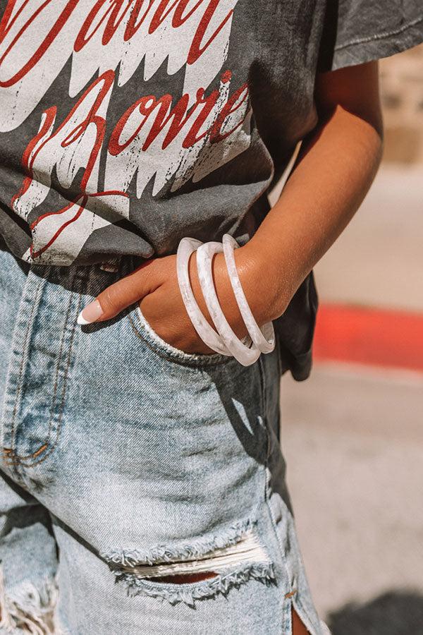 Everyday Excitement Bangle Bracelet Set In Ivory Product Image