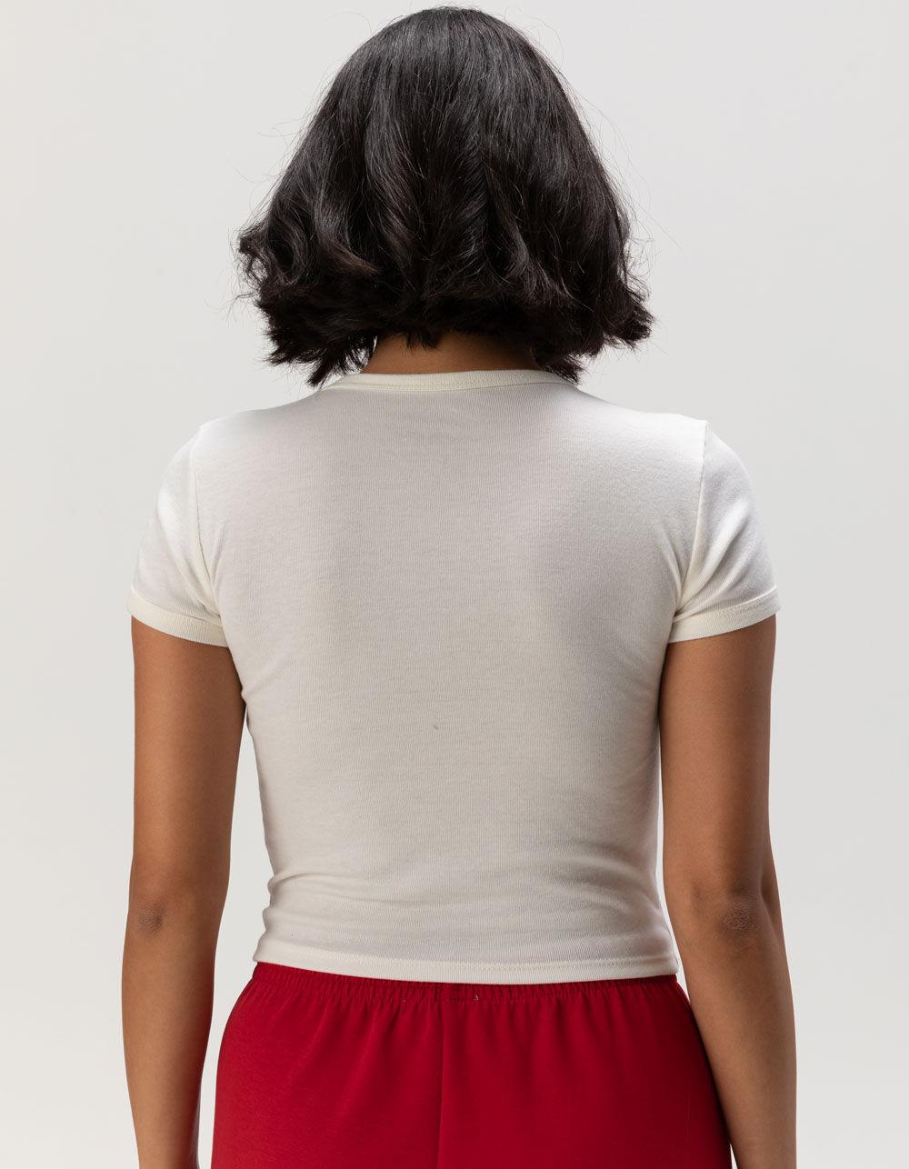 STRAWBERRY SHORTCAKE Womens Baby Tee - OFF WHITE Product Image